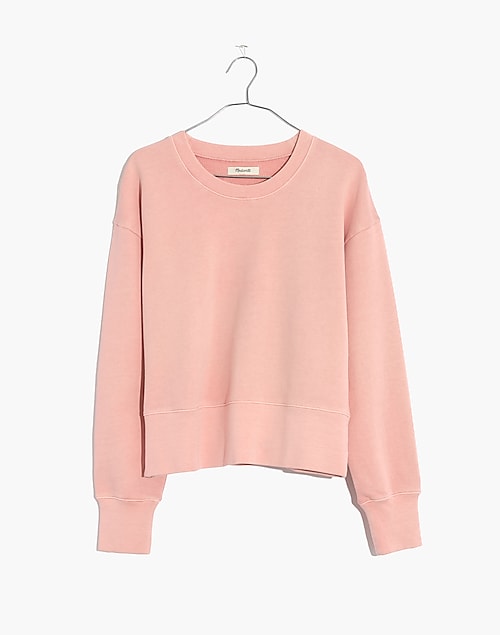 Garment-Dyed Crop Sweatshirt