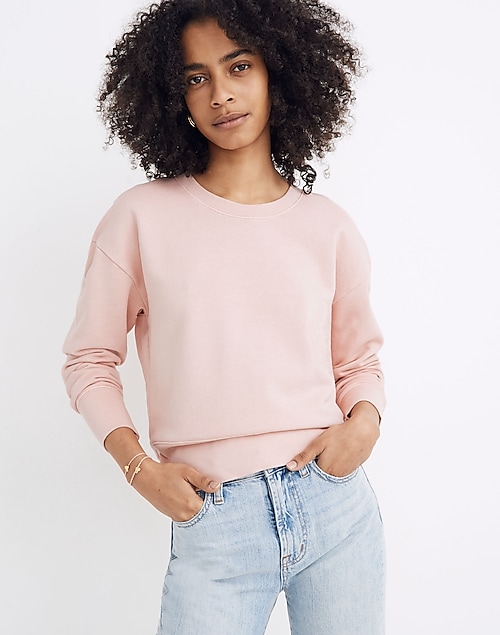 Garment-Dyed Crop Sweatshirt