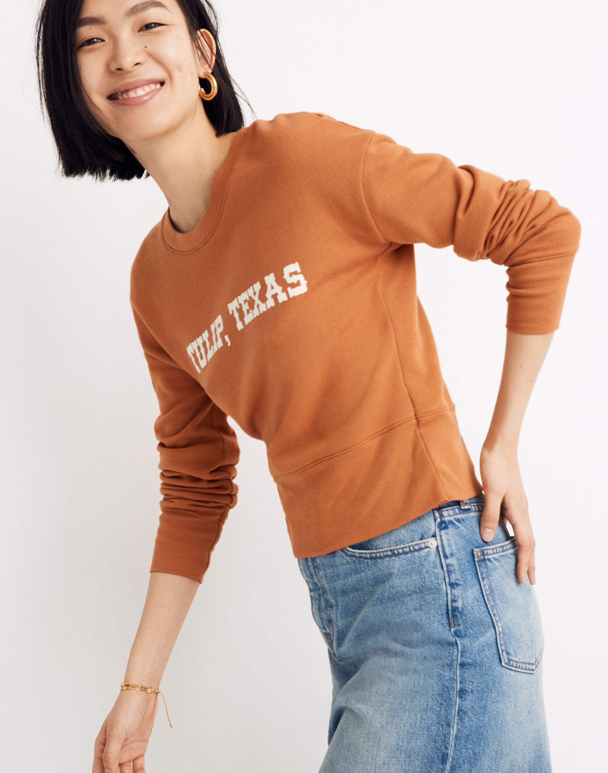 Tulip Texas Crop Sweatshirt