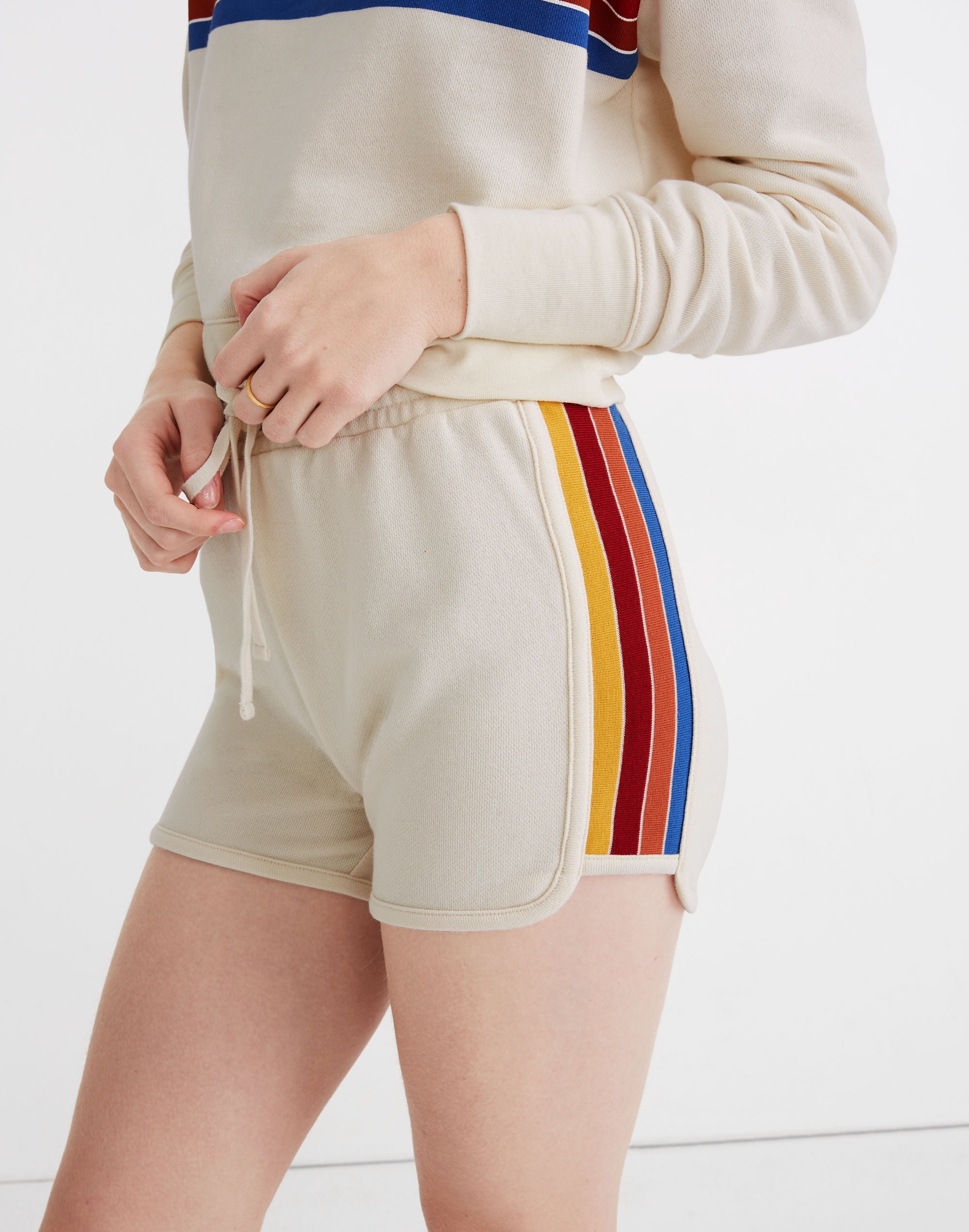 Rainbow-Inset Sweatshorts