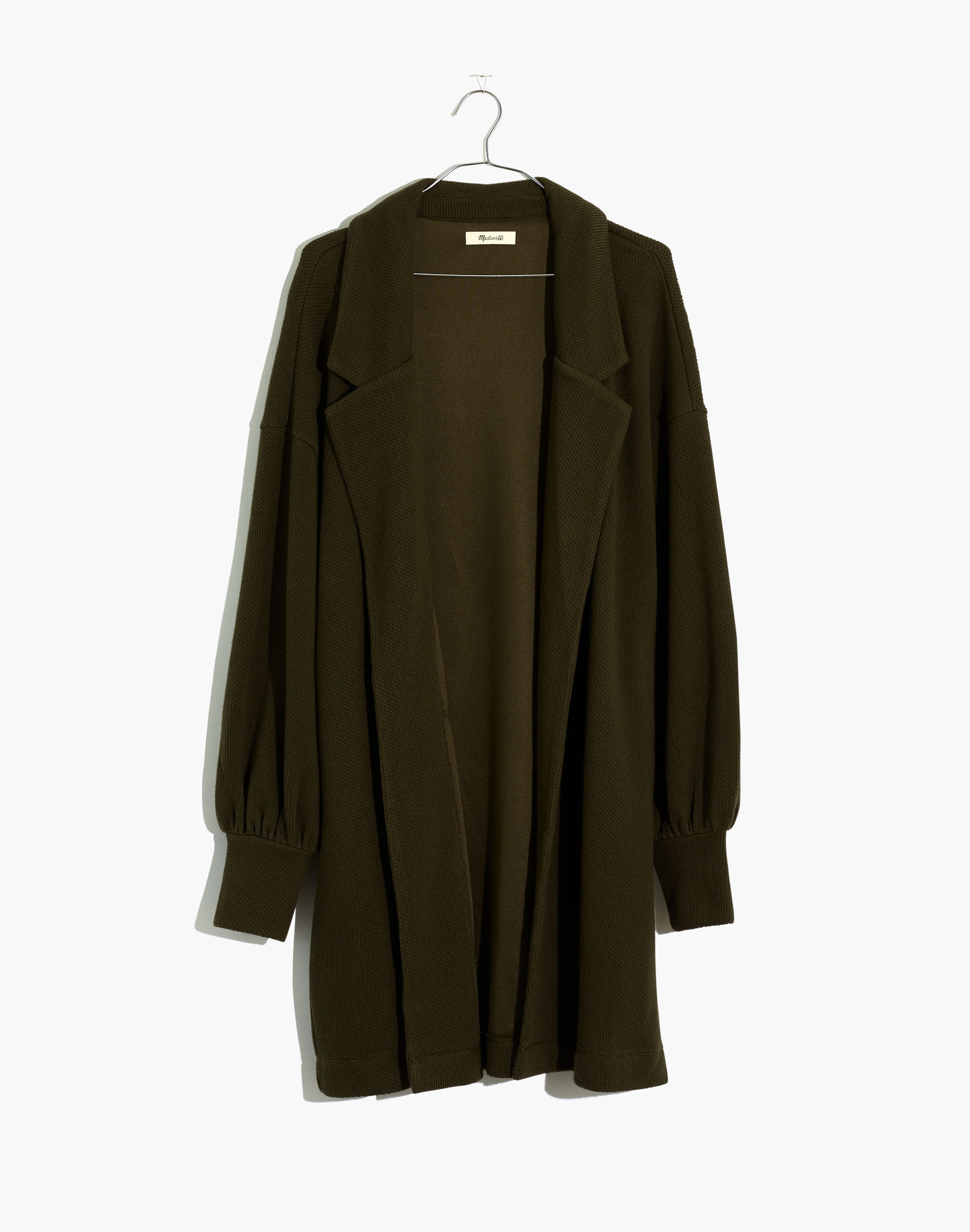 Piqu&eacute; Relaxed Cardigan Coat