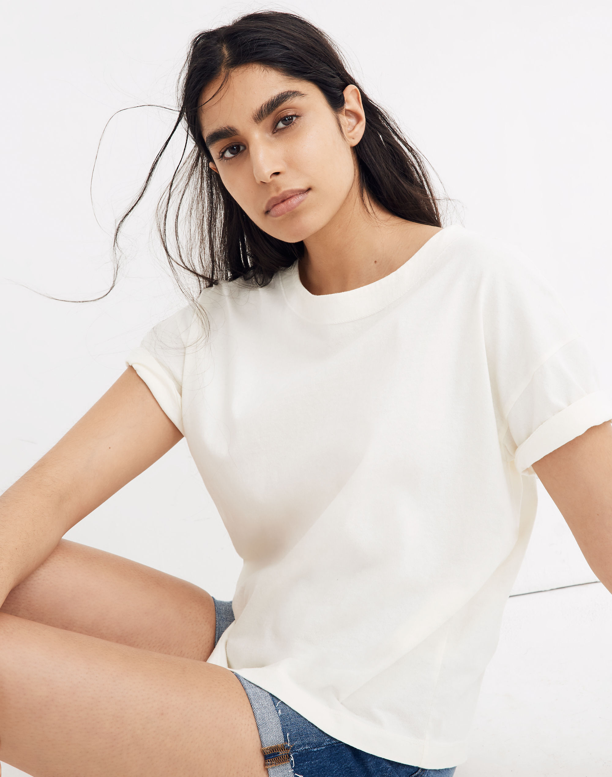rivet &amp; thread boxy-crop tee