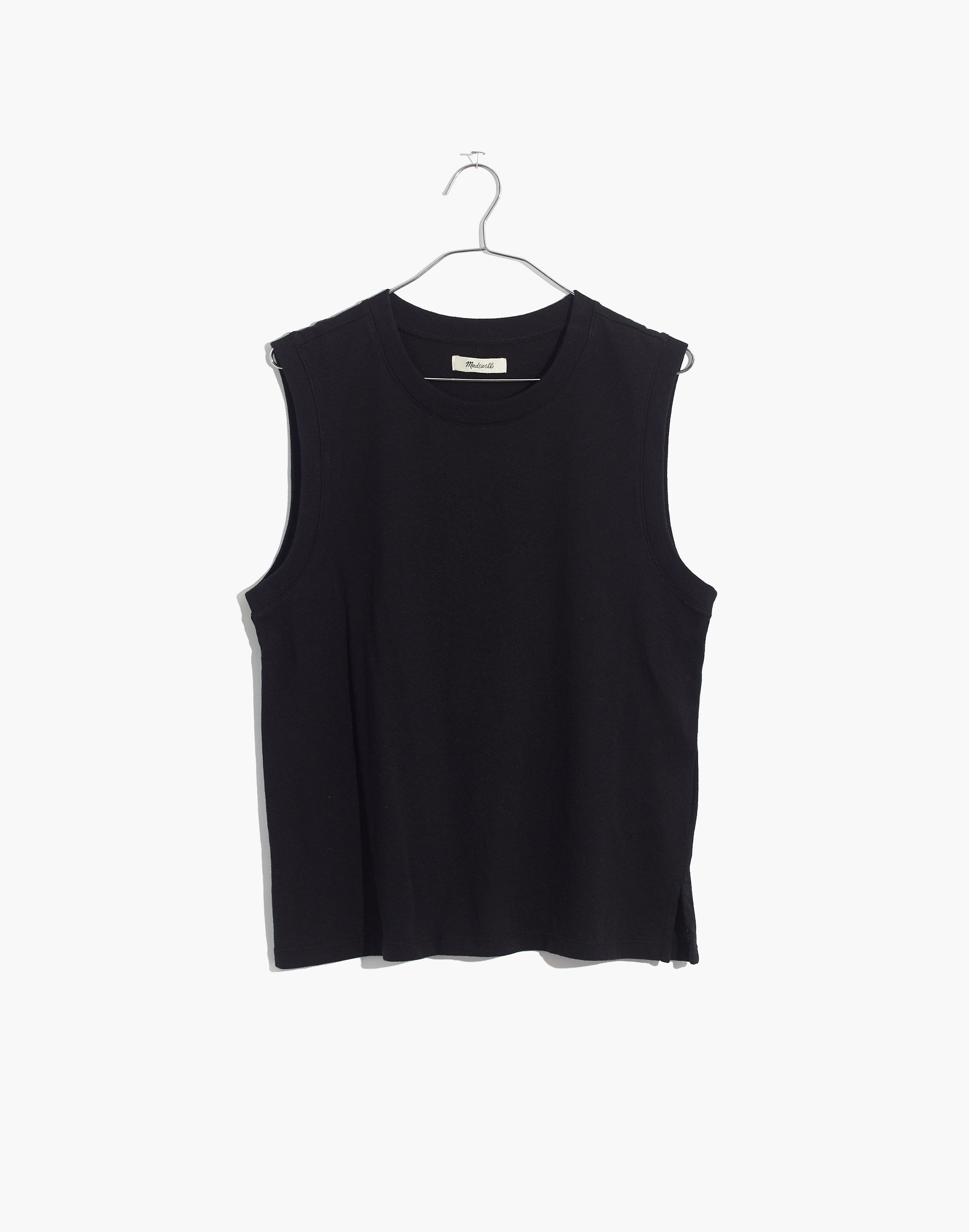 Recycled Cotton Crewneck Muscle Tank