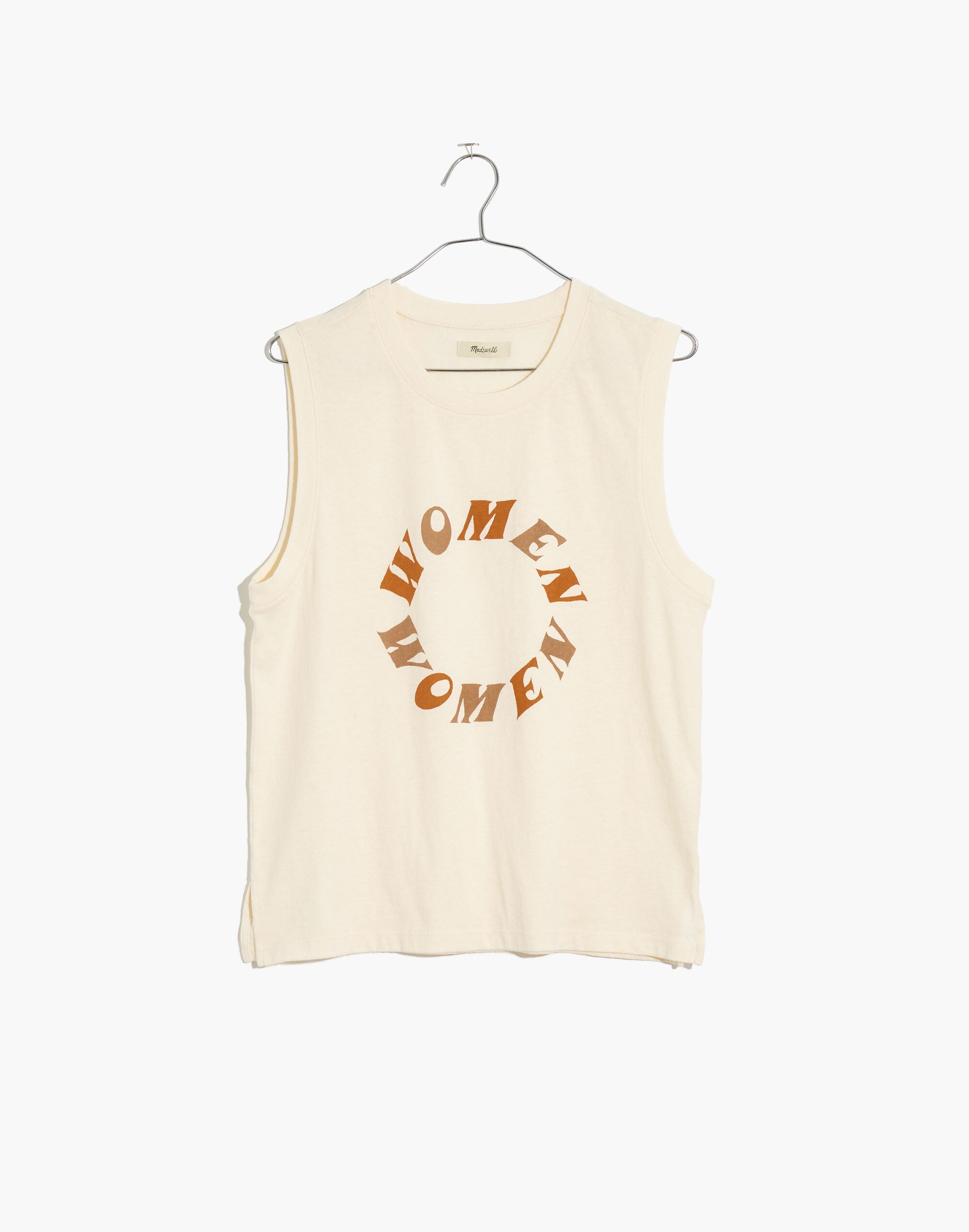 Recycled Cotton Women Graphic Crewneck Muscle Tee