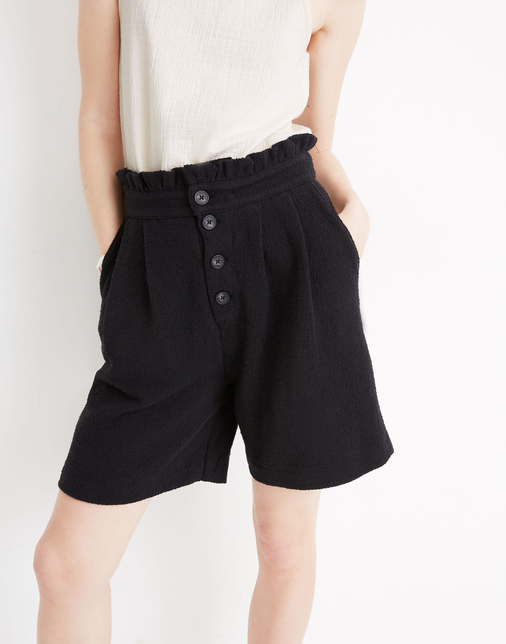 Knit Paperbag Shorts