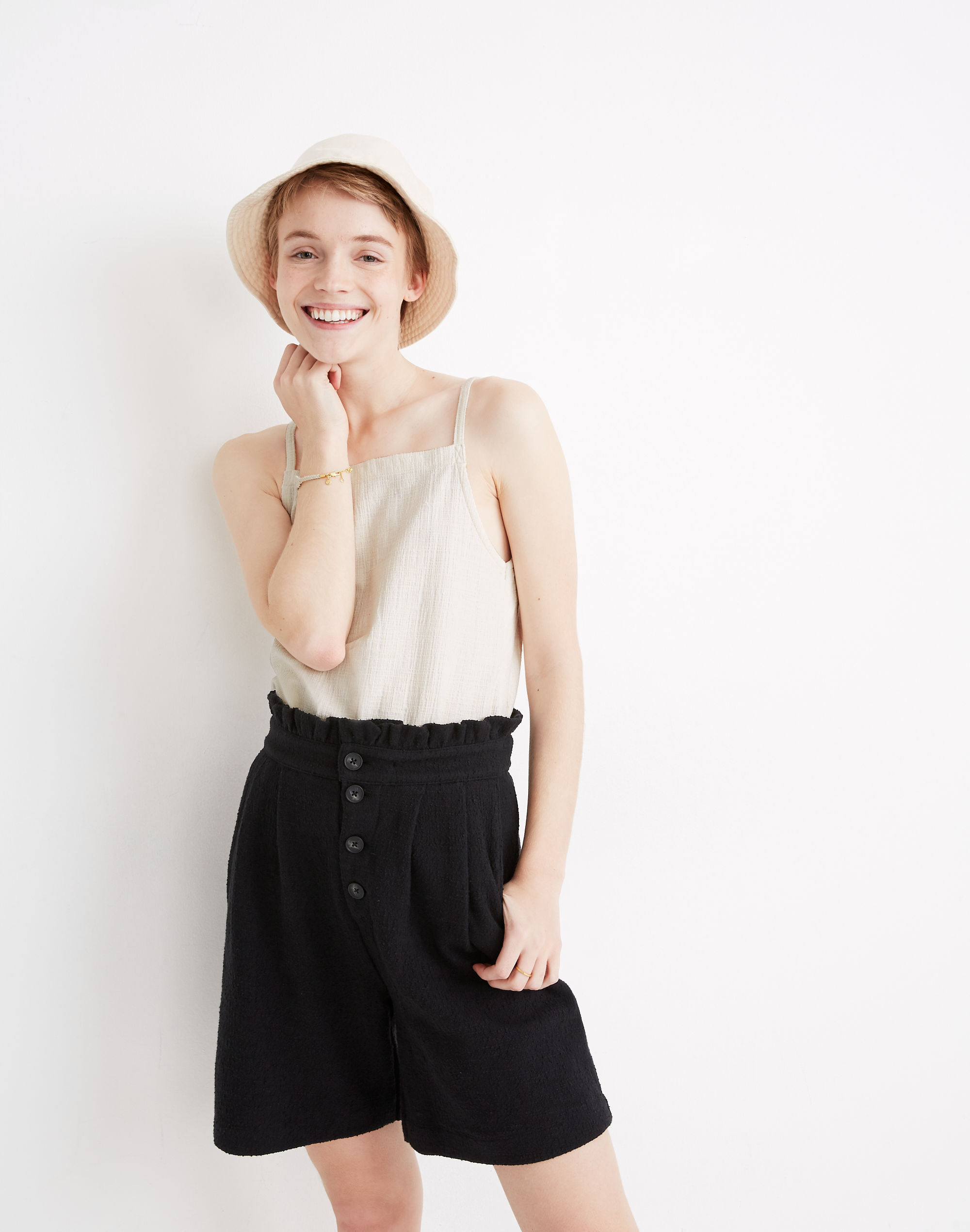 Knit Paperbag Shorts