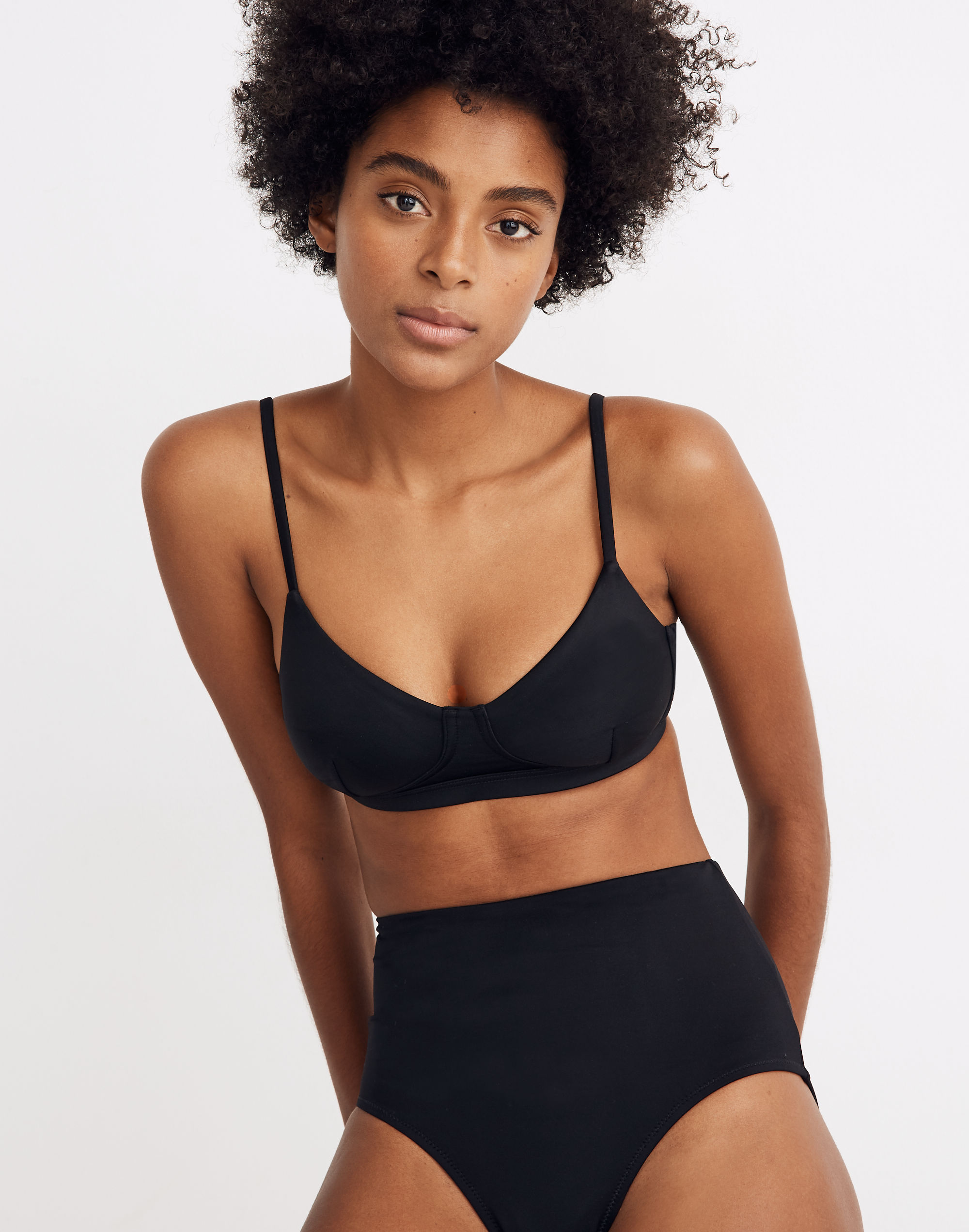 Madewell Second Wave Seamed Bikini Top