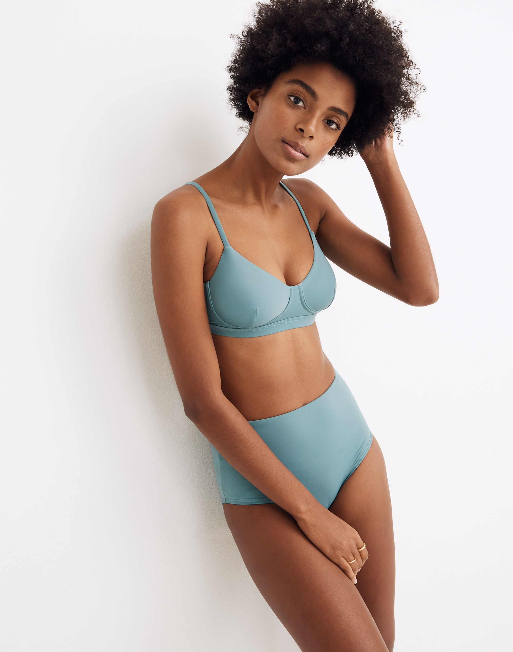 Madewell Second Wave Seamed Bikini Top