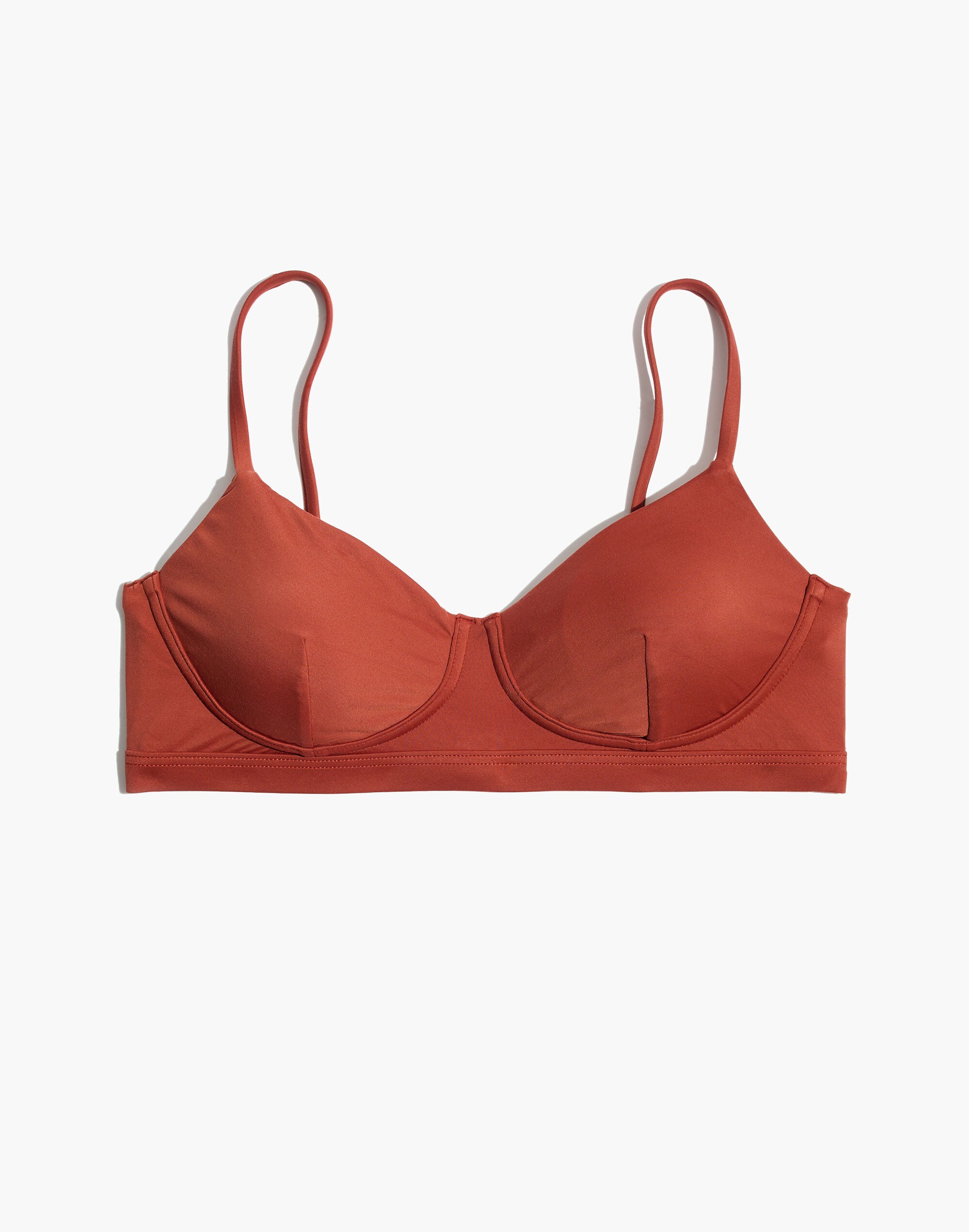 Madewell Second Wave Seamed Bikini Top