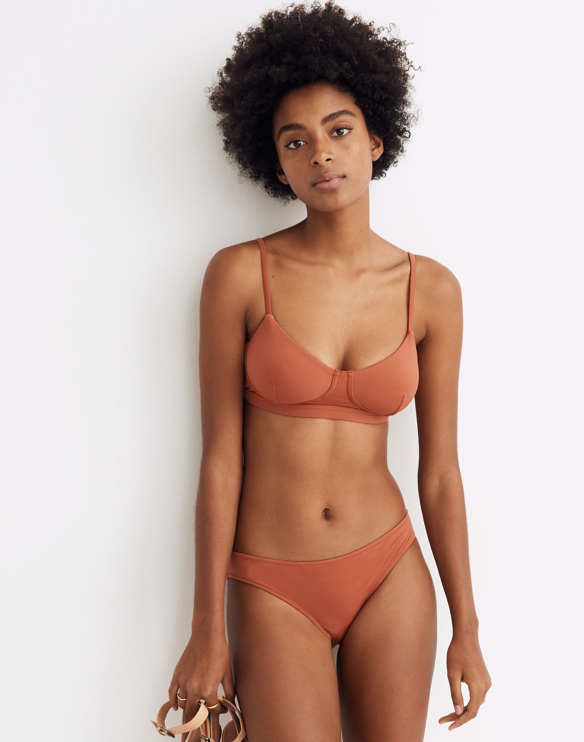 Madewell Second Wave Seamed Bikini Top