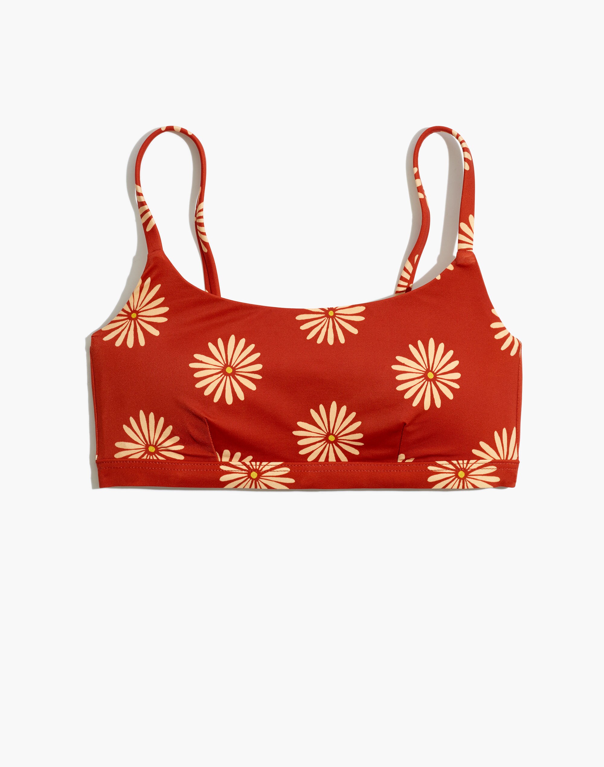 Madewell Second Wave Sport Bikini Top in Daisy Daydream
