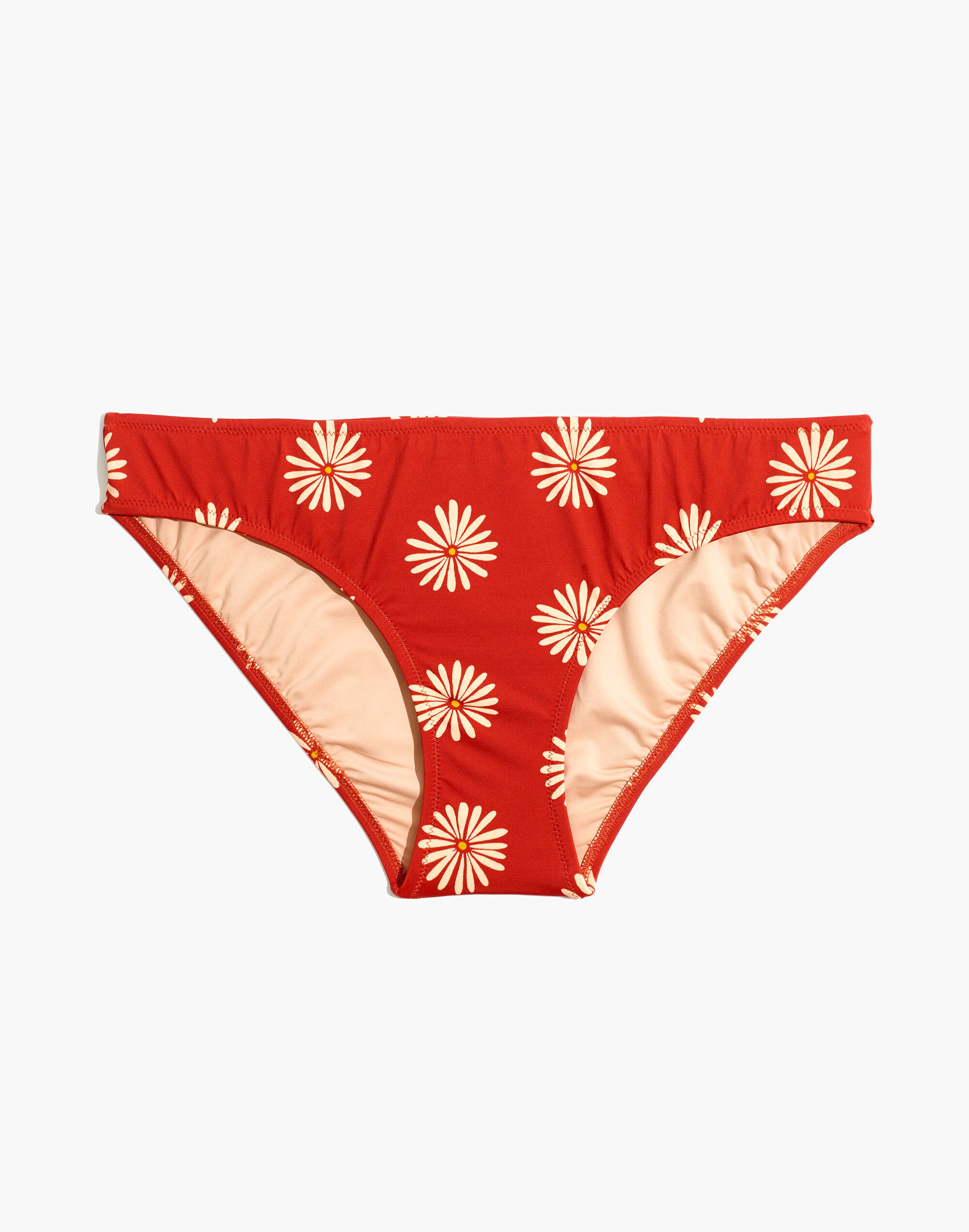 Madewell Second Wave Classic Bikini Bottom in Daisy Daydream