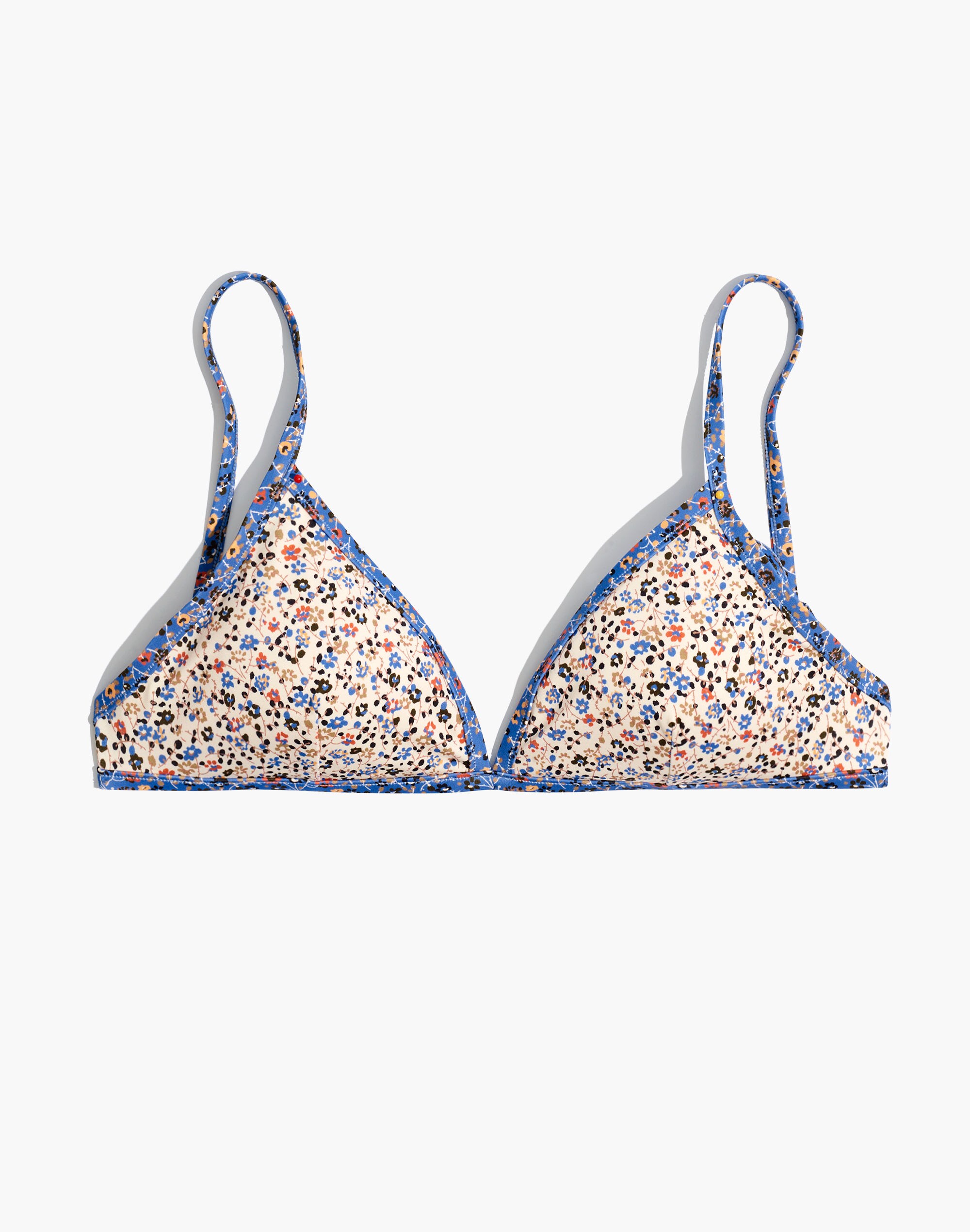 Madewell Second Wave Bralette Bikini Top in Fieldwalk Mix