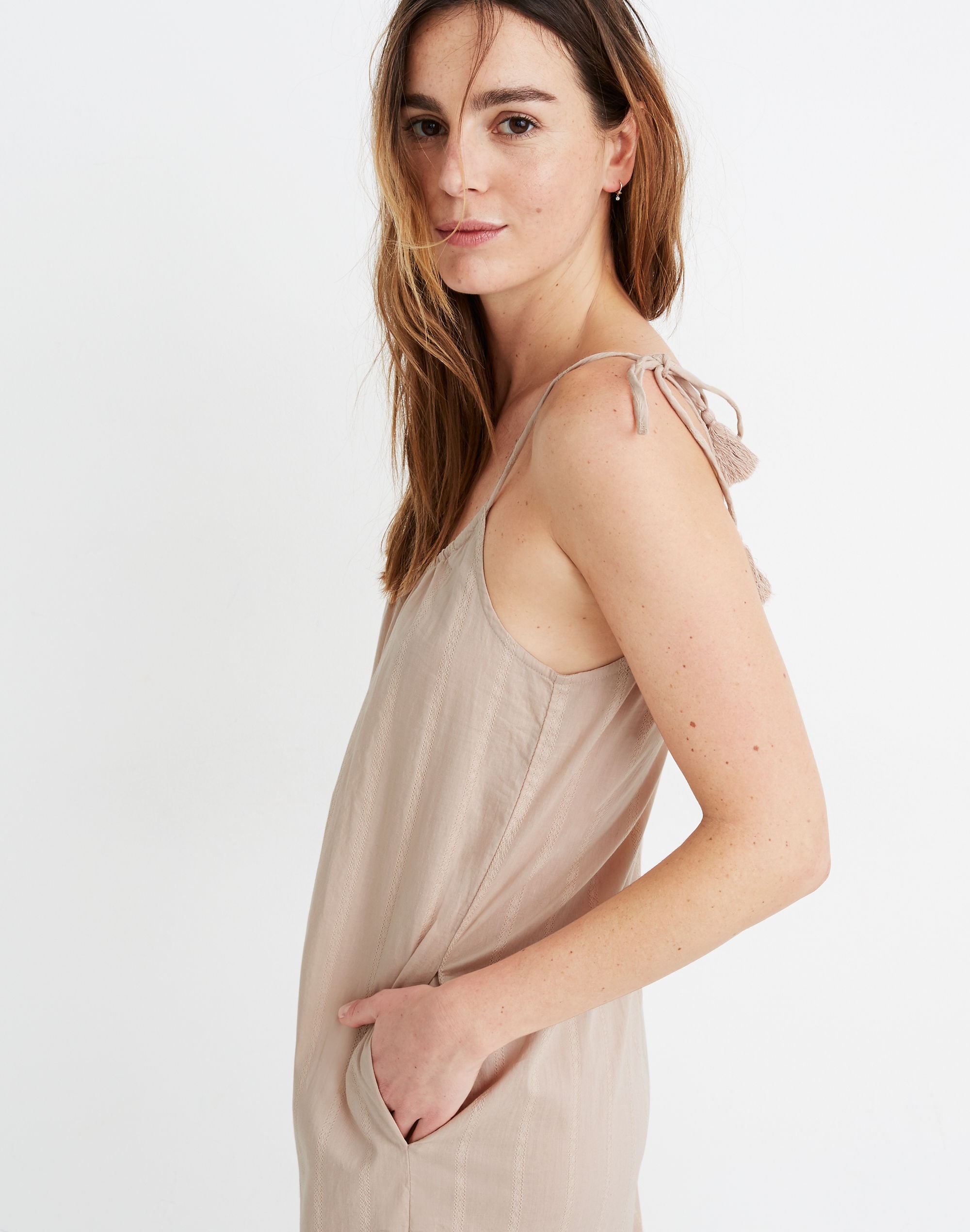 Tie-Strap Cover-Up Jumpsuit