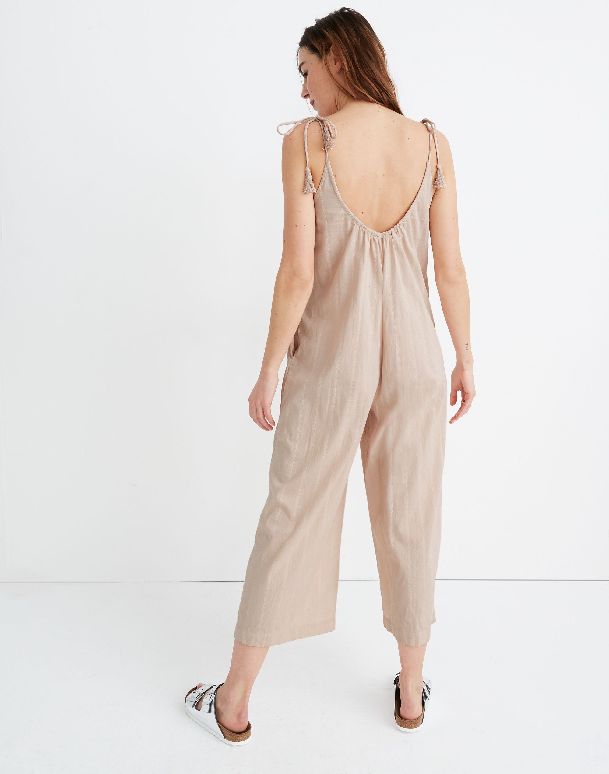 Tie-Strap Cover-Up Jumpsuit