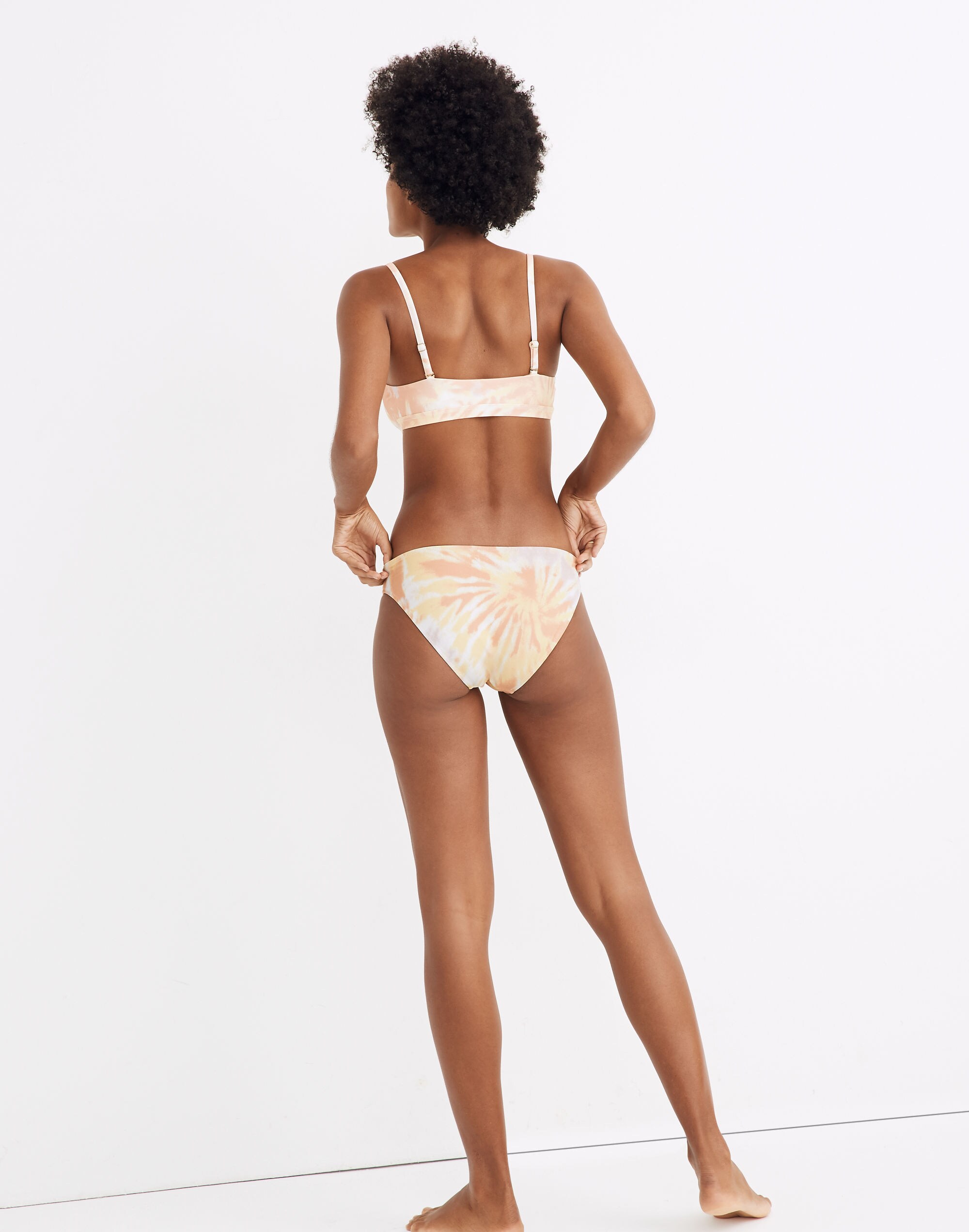 Madewell Second Wave Classic Bikini Bottom in Tie-Dye Print