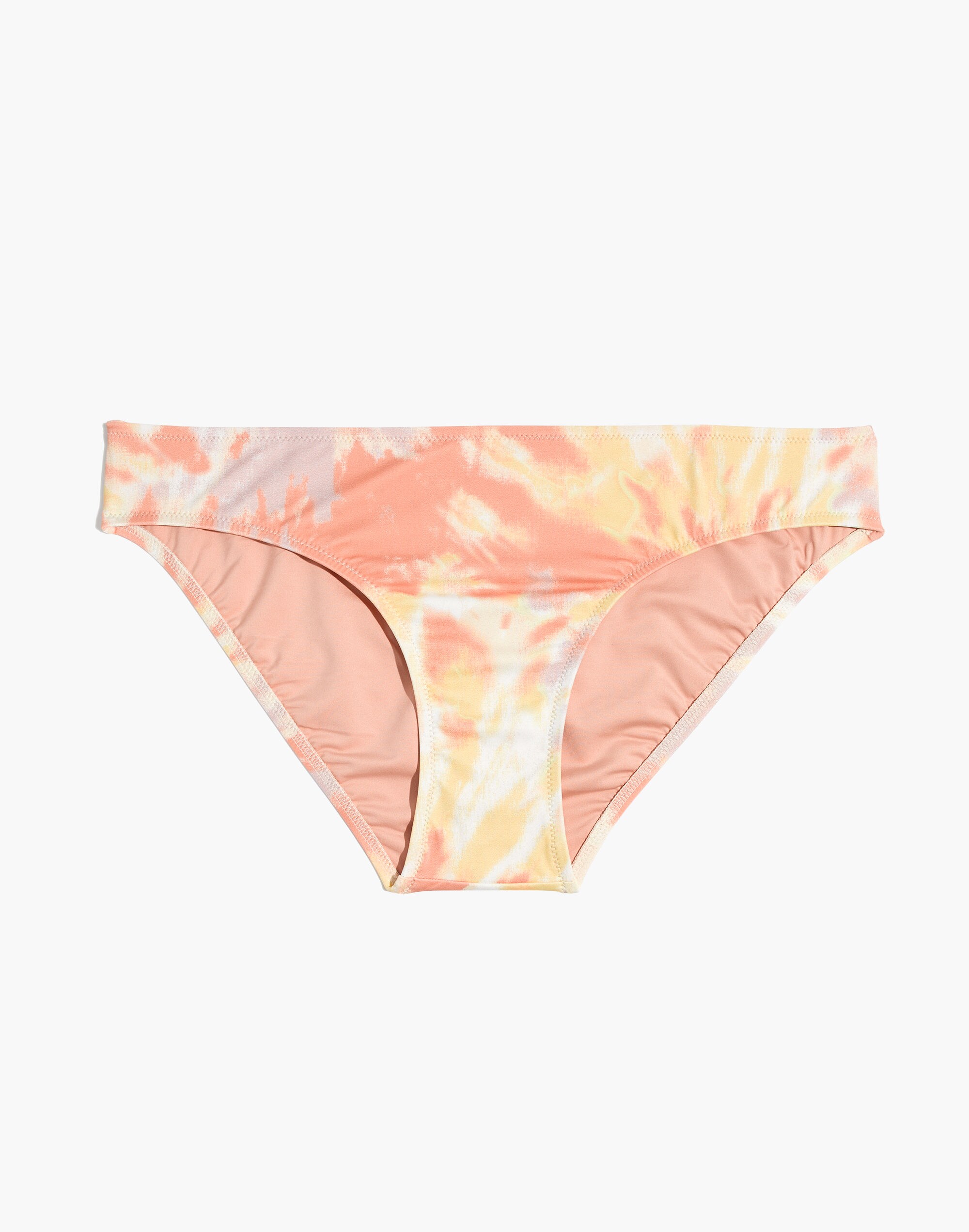 Madewell Second Wave Classic Bikini Bottom in Tie-Dye Print