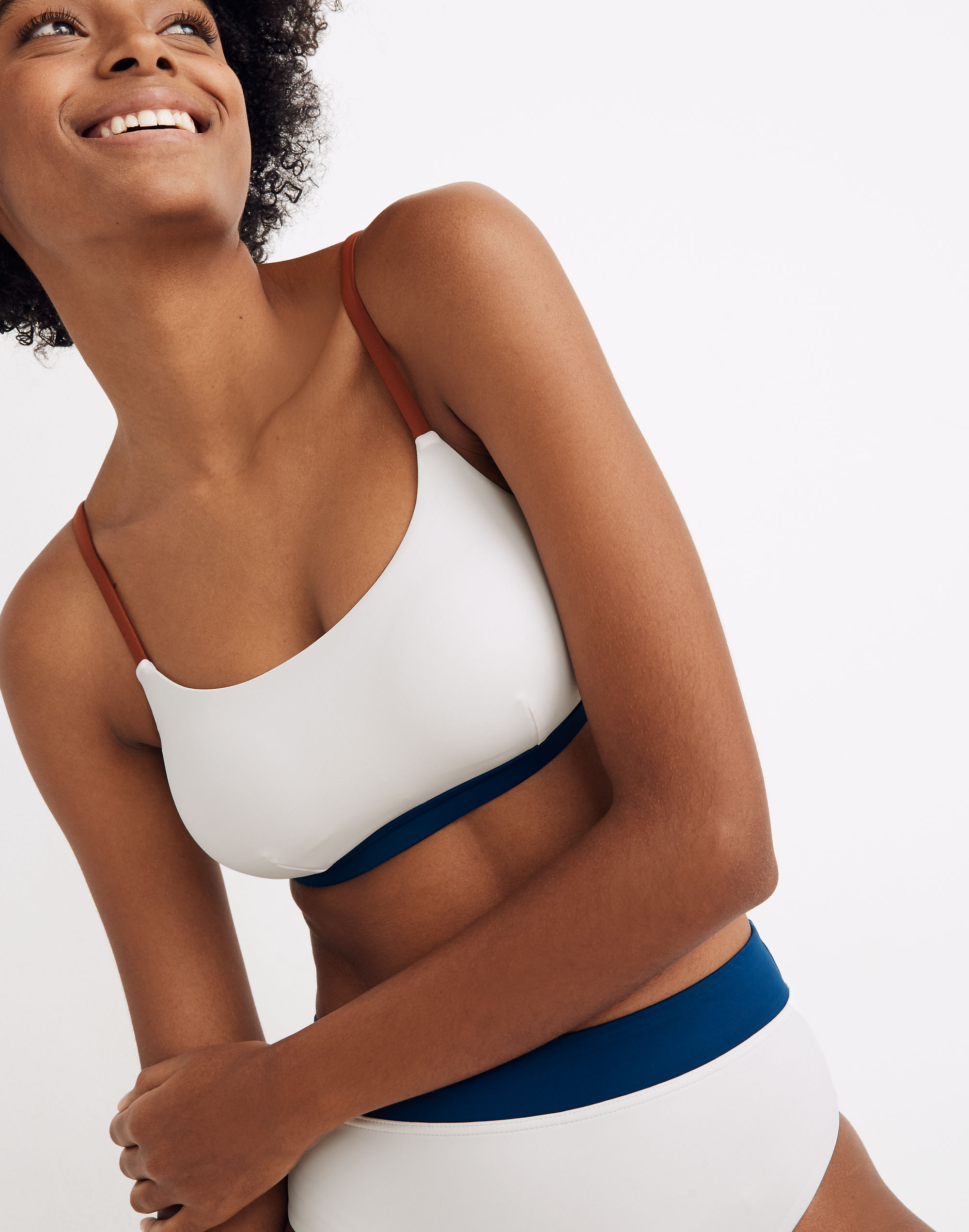 Madewell Second Wave Sport Bikini Top in Colorblock