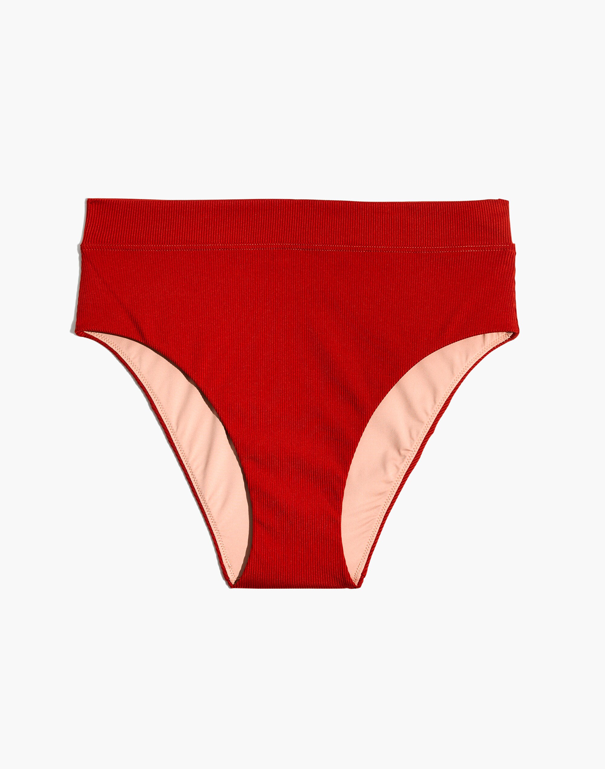 Madewell Second Wave Ribbed High-Cut Bikini Bottom