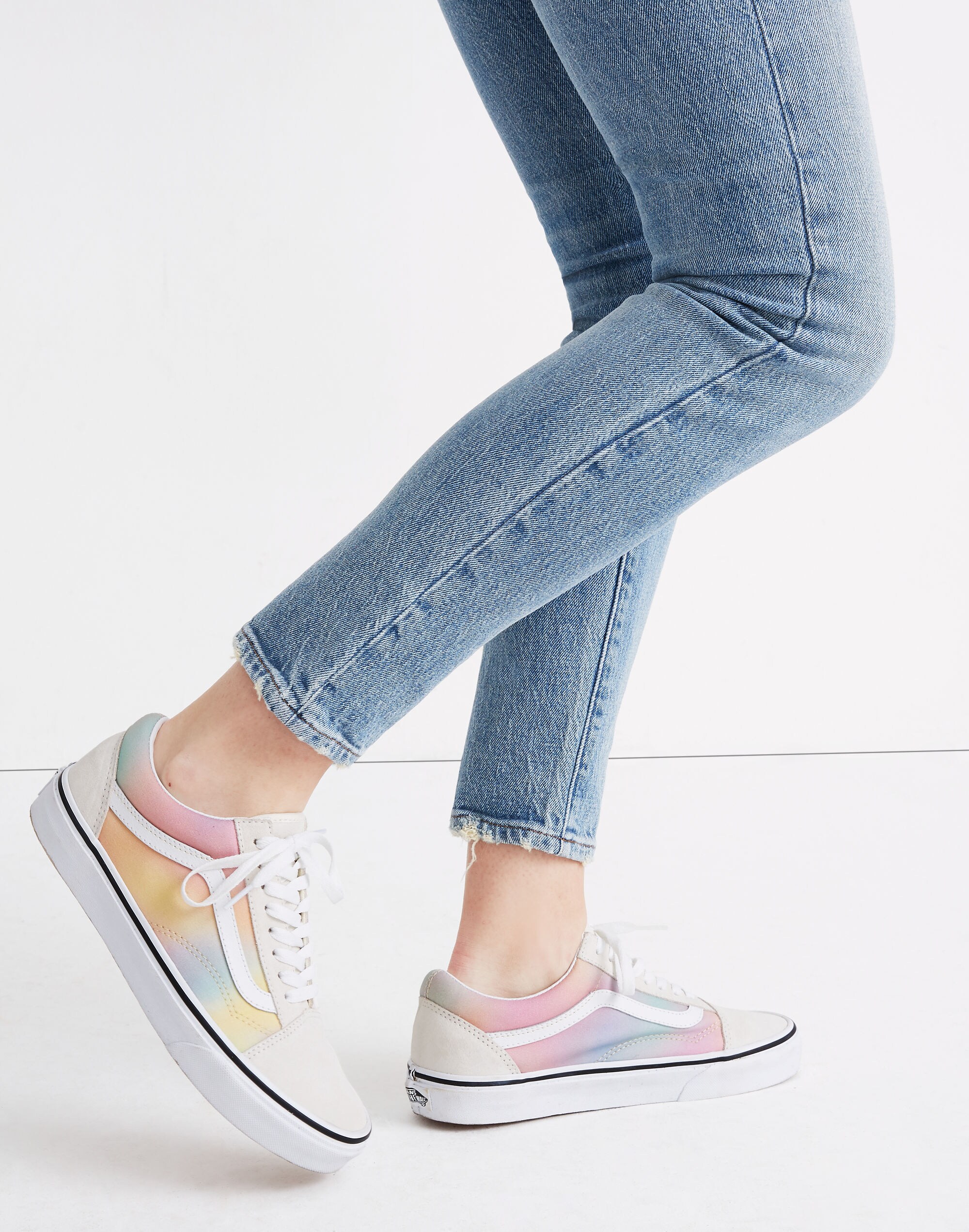 Vans&reg; Unisex Old Skool Lace-Up Sneakers in Rainbow Ombr&eacute; Canvas