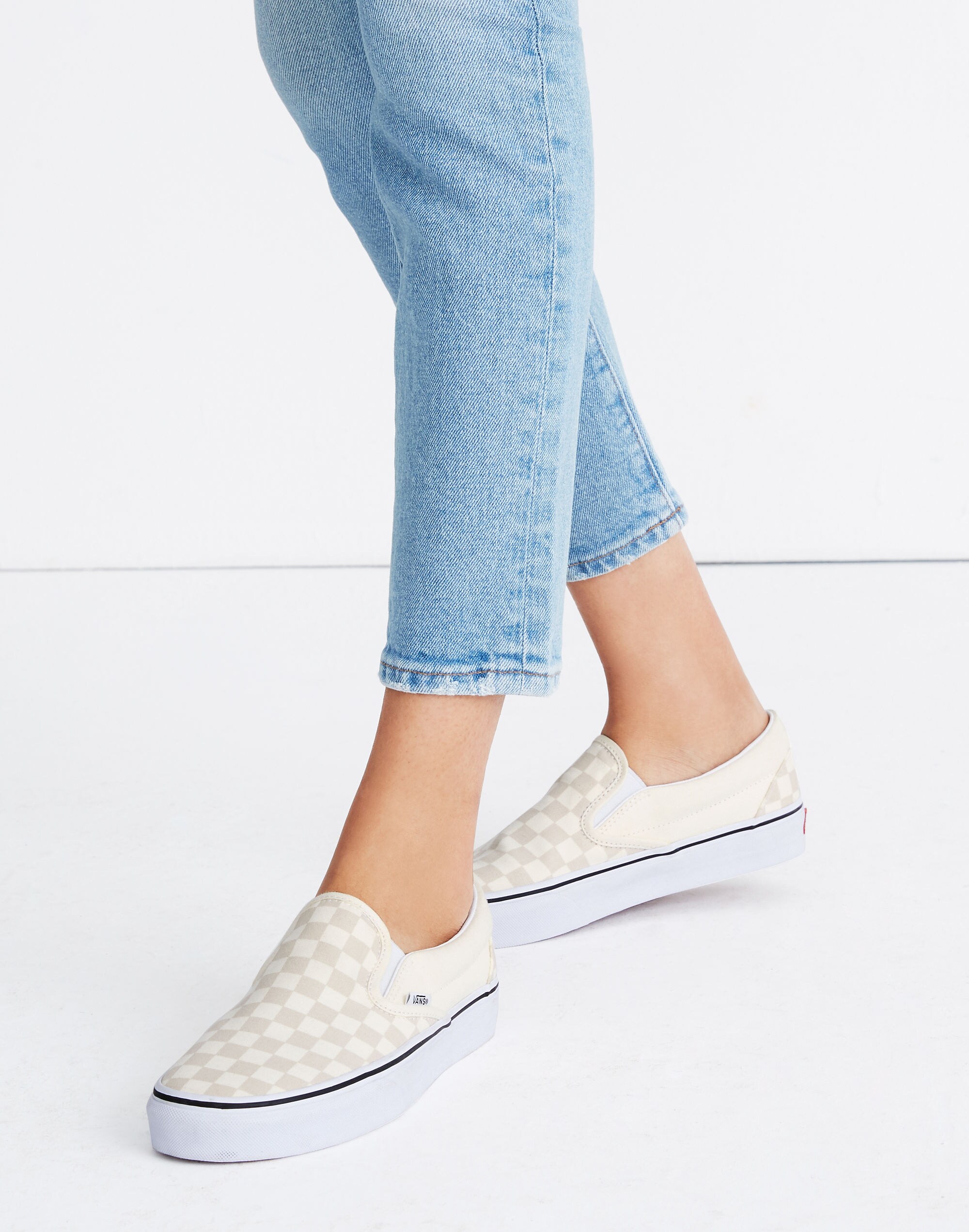 Vans&reg; Unisex Classic Slip-On Sneakers in White Canvas