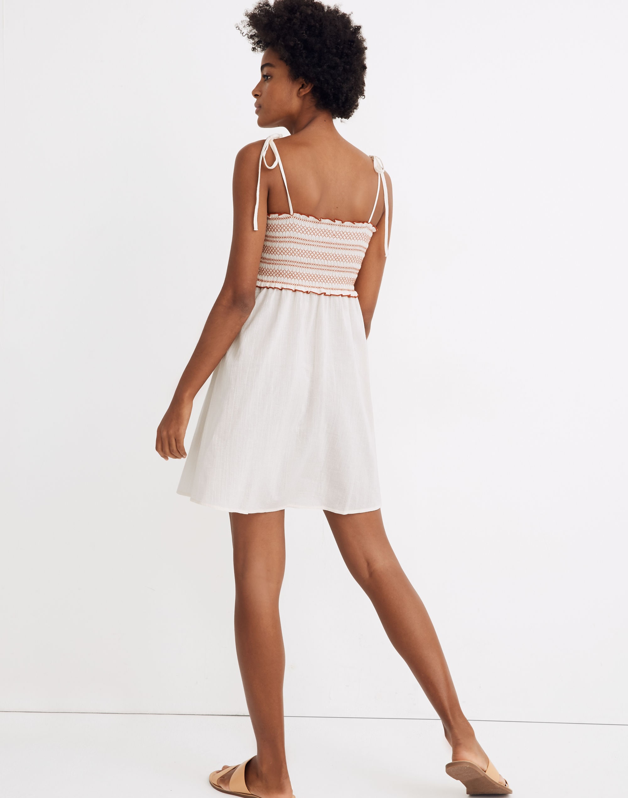 Smocked Cover-Up Mini Dress