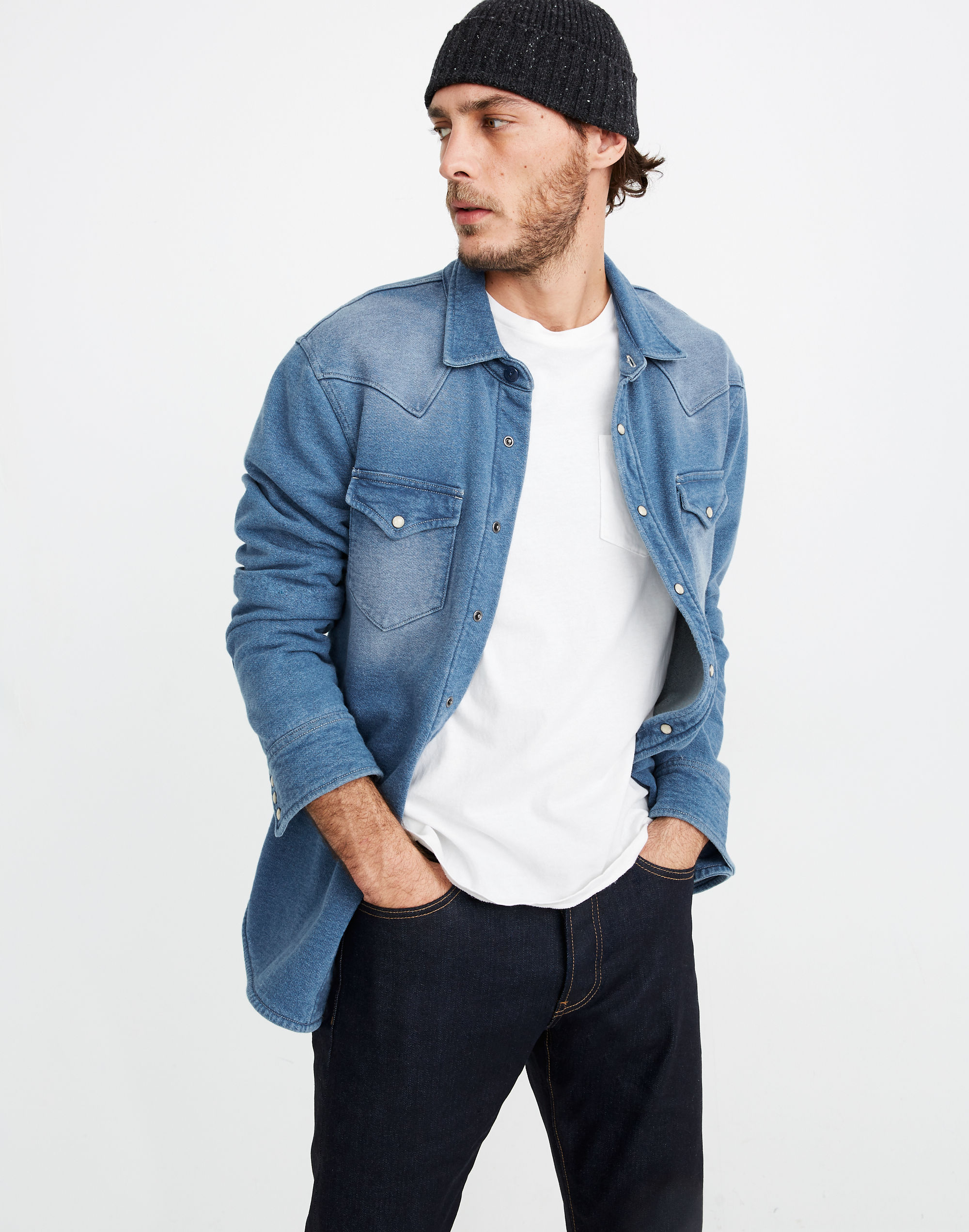 Indigo Western Shirt-Jacket