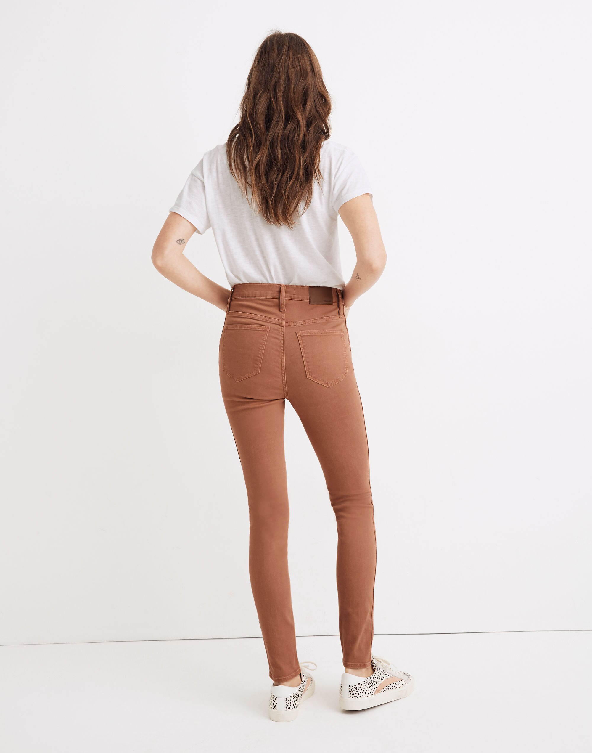 10" High-Rise Skinny Jeans: Garment-Dyed TENCEL&trade; Denim Edition