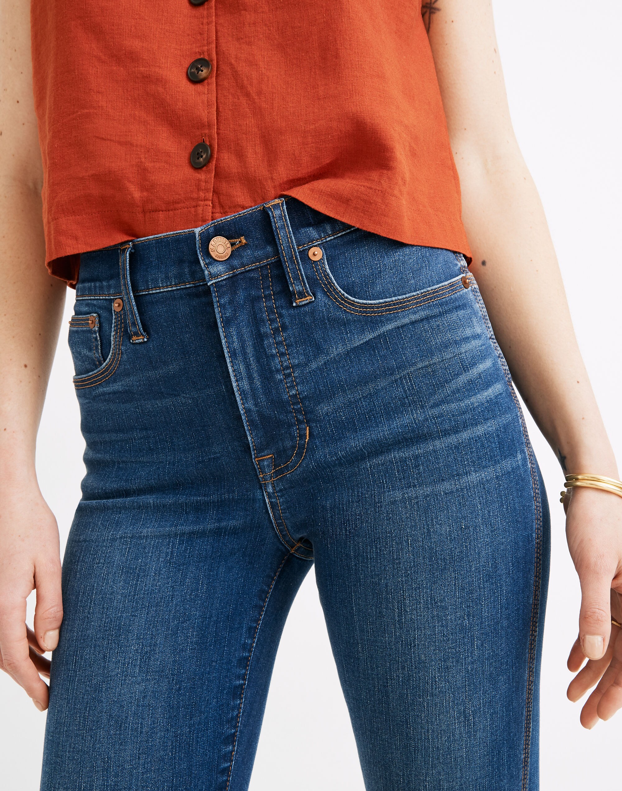 10" High-Rise Skinny Crop Jeans in Feldspar Wash: Retro Pocket Edition