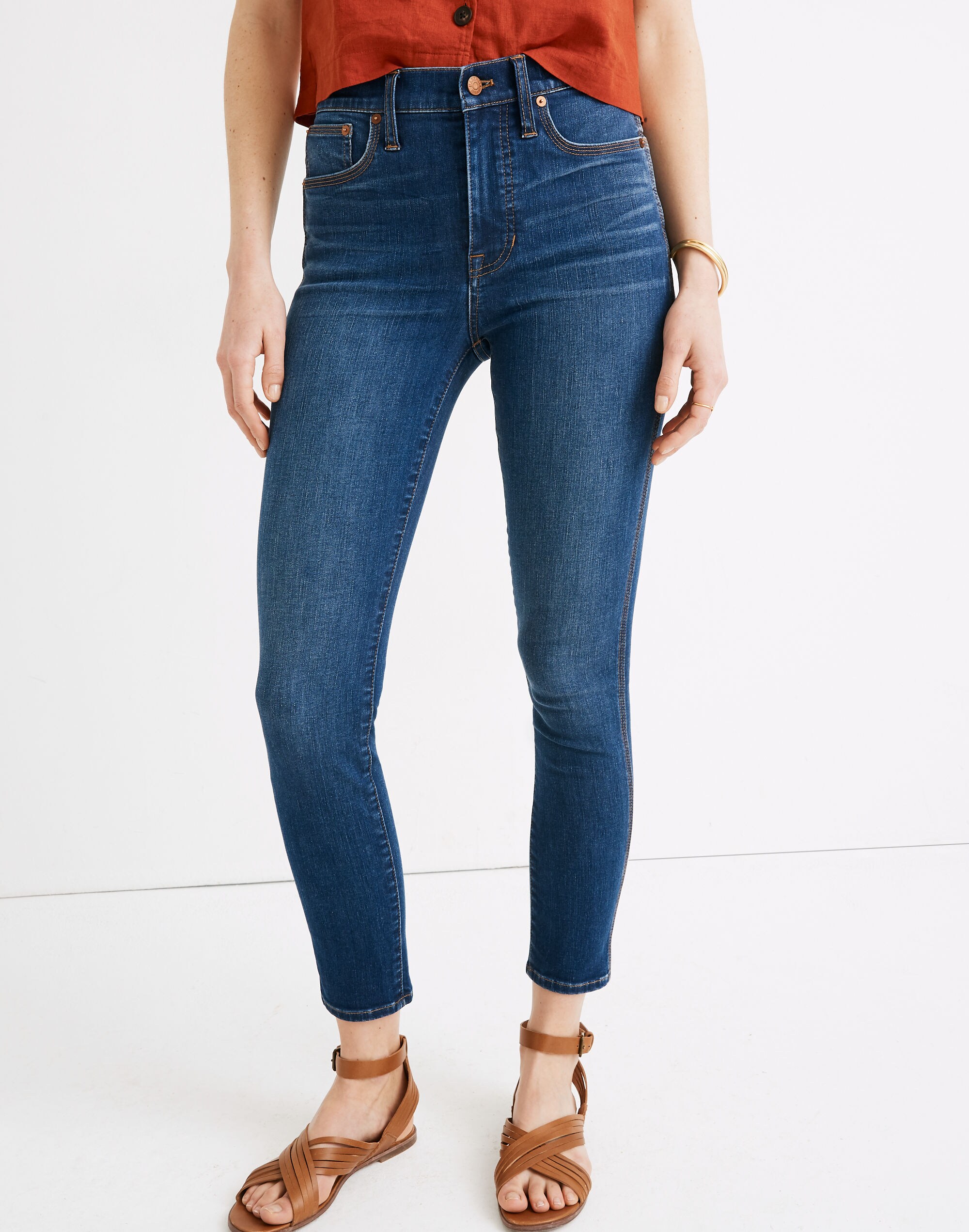 10" High-Rise Skinny Crop Jeans in Feldspar Wash: Retro Pocket Edition