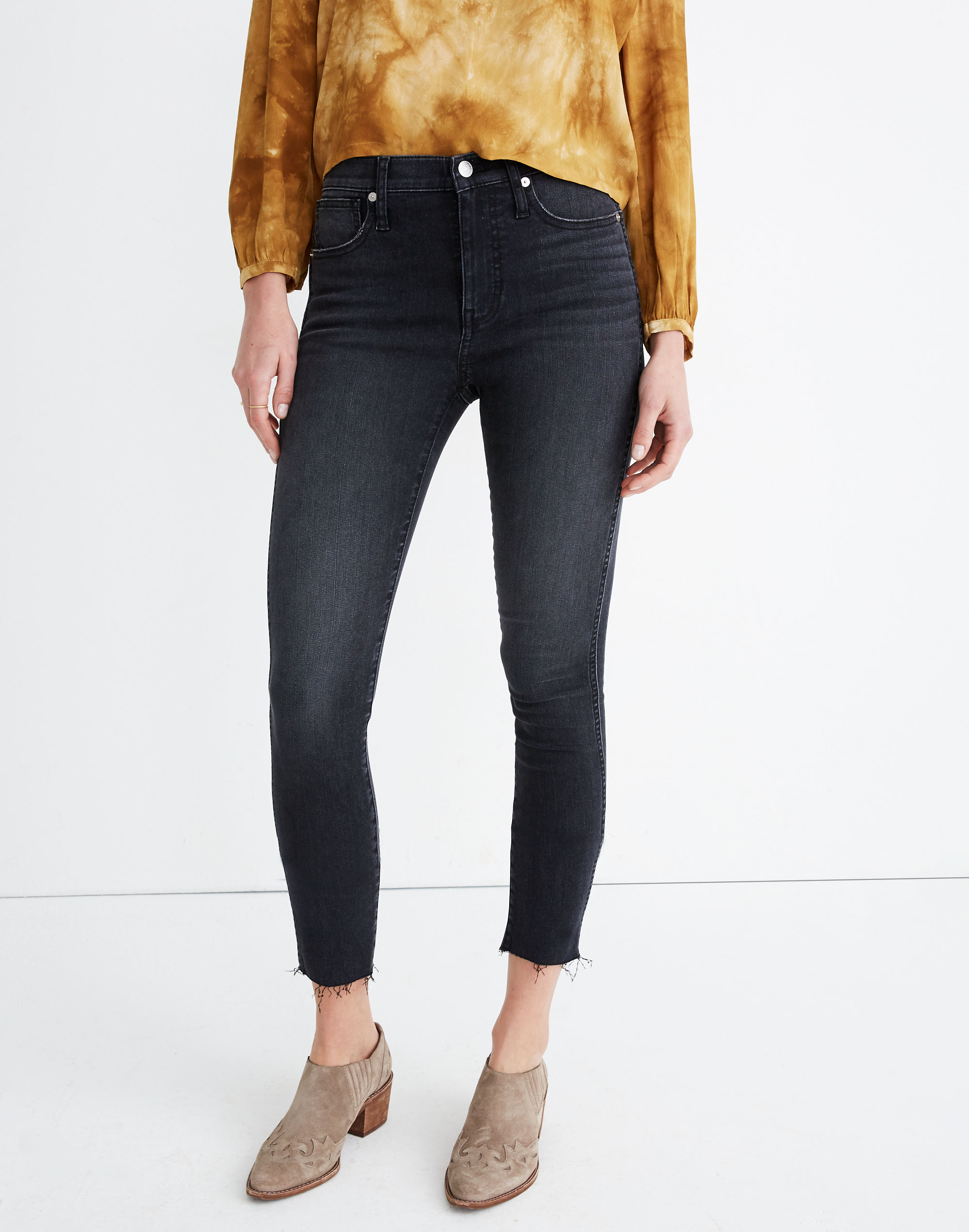 10" High-Rise Skinny Crop Jeans in Hartland Wash