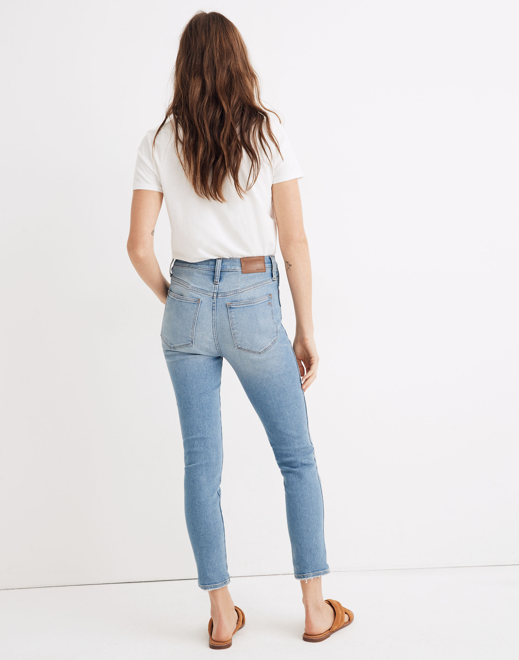10" High-Rise Skinny Crop Jeans in Horne Wash