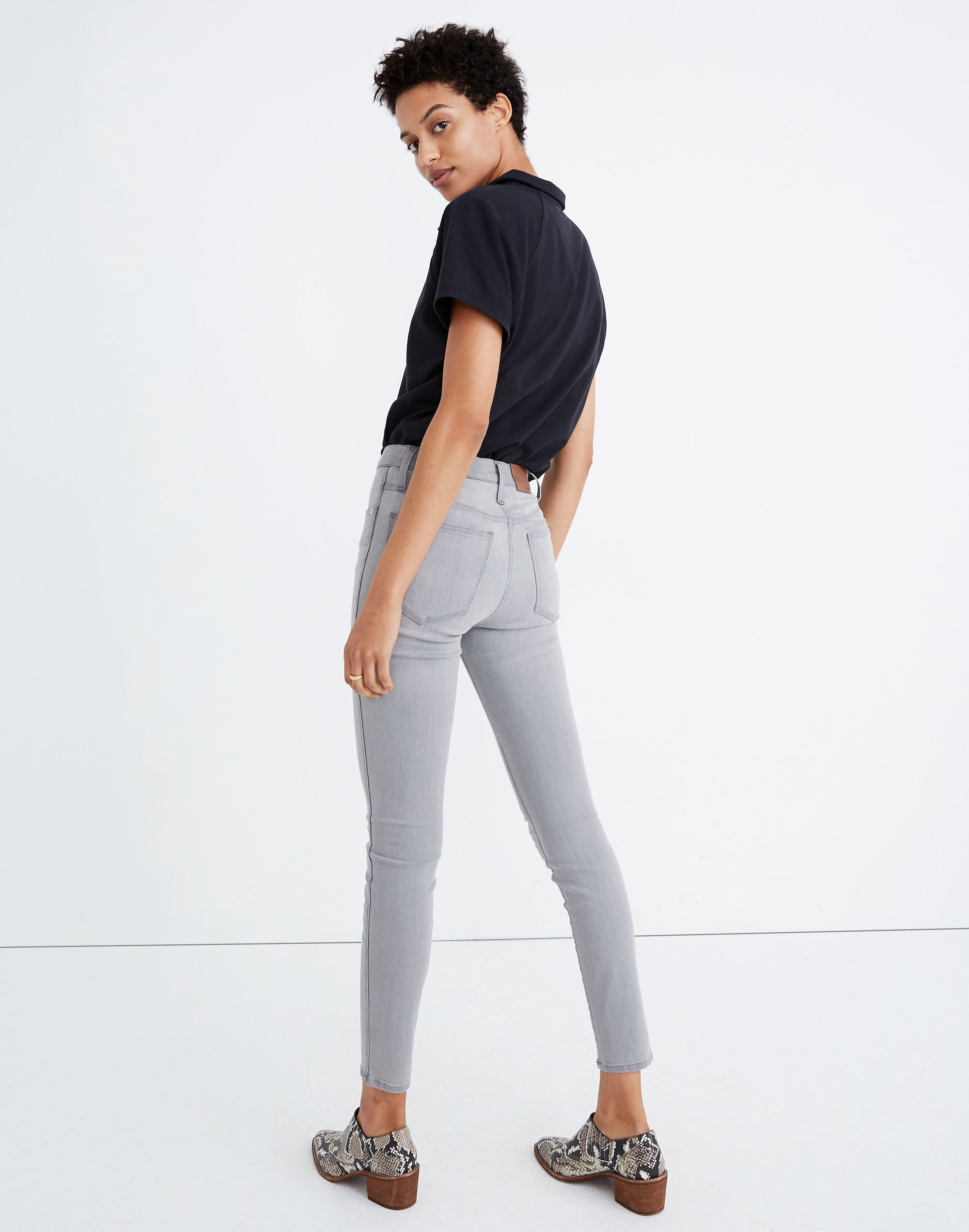 10" High-Rise Skinny Crop Jeans in Salem Wash