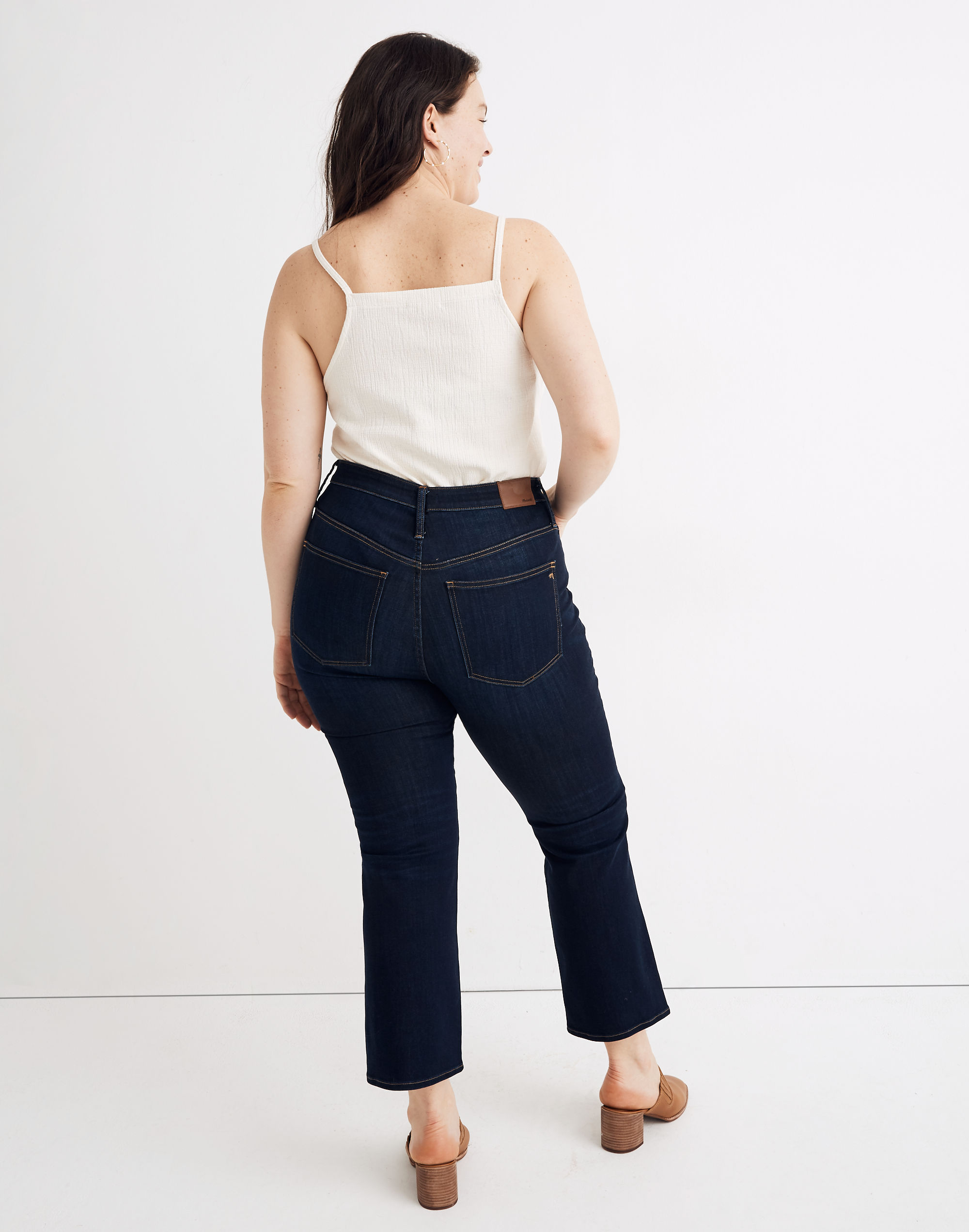 Petite Curvy Cali Demi-Boot Jeans in Larkspur Wash: TENCEL&trade; Denim Edition
