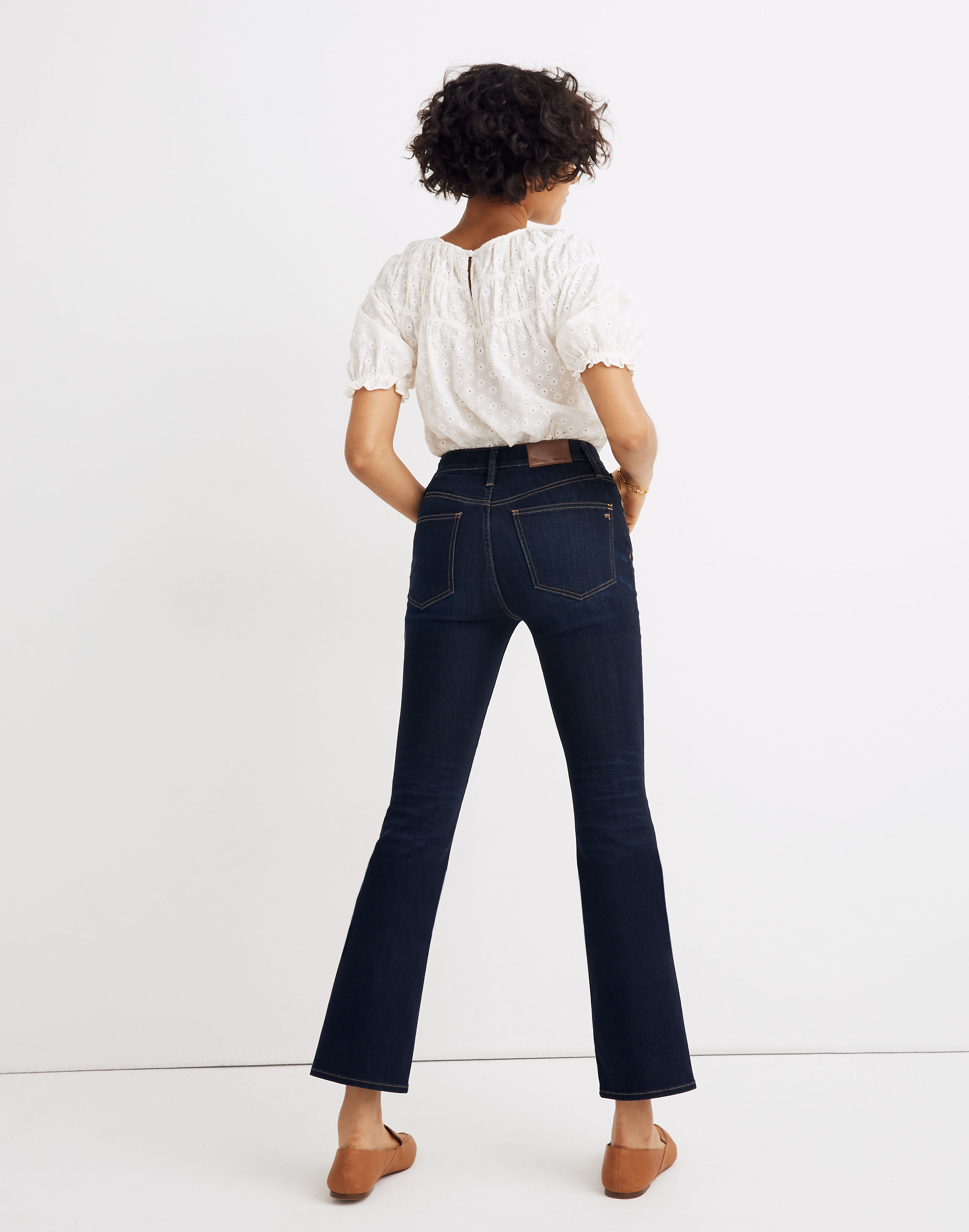 Curvy Cali Demi-Boot Jeans in Larkspur Wash: TENCEL&trade; Denim Edition