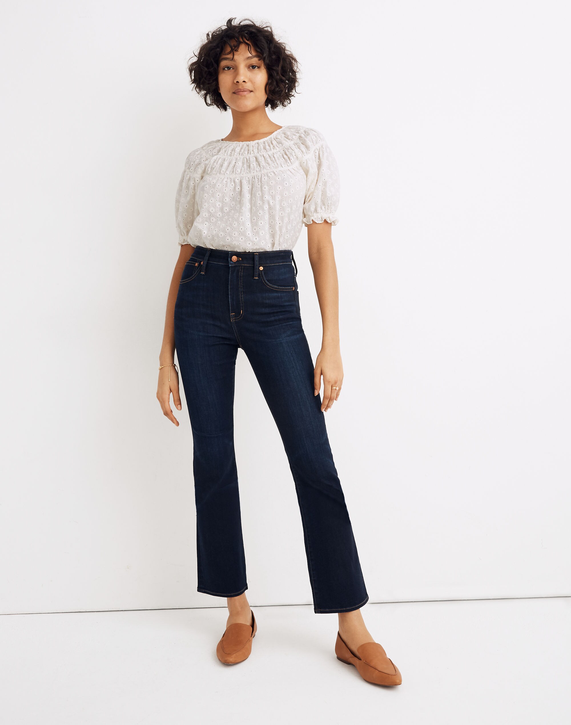 Curvy Cali Demi-Boot Jeans in Larkspur Wash: TENCEL&trade; Denim Edition