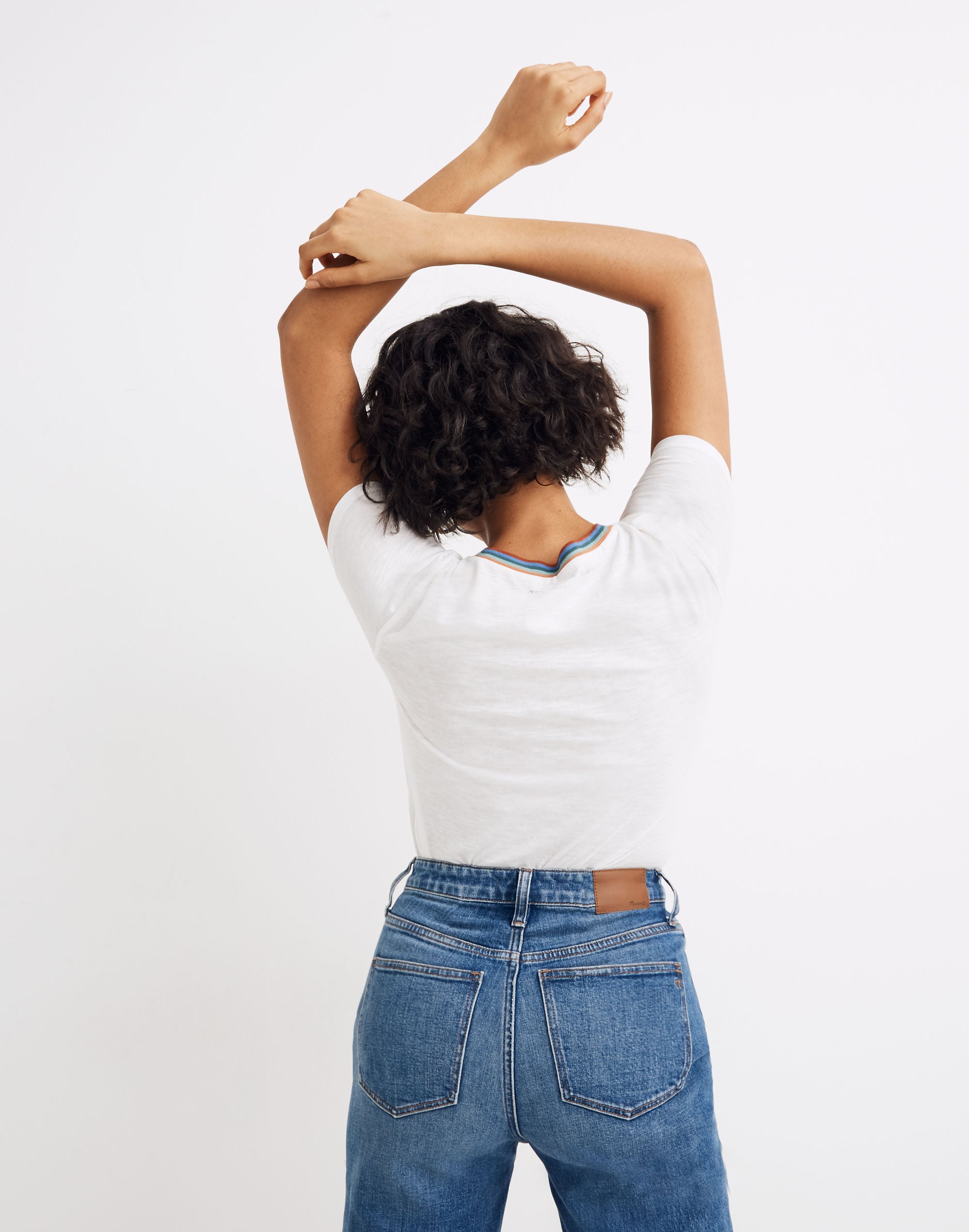 Petite Curvy Slim Wide-Leg Crop Jeans in Newington Wash