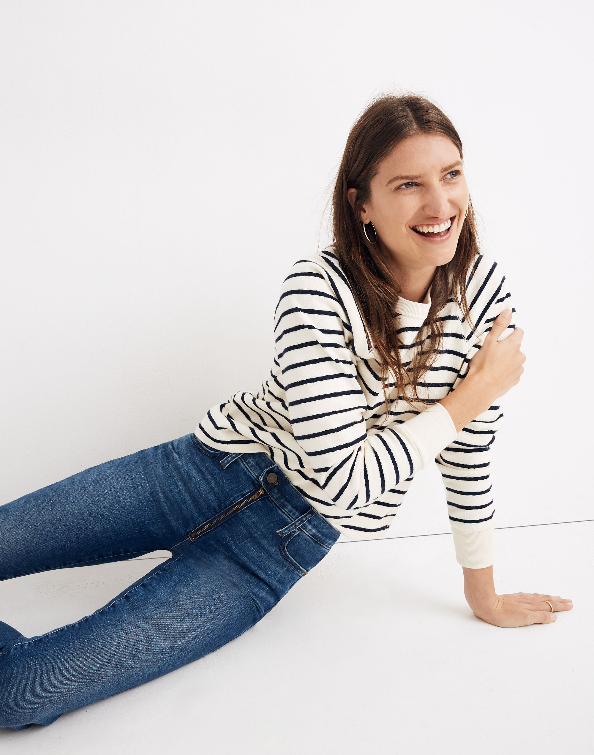 10" High-Rise Roadtripper Jeans in Ridgefield Wash: Zip-Front Edition