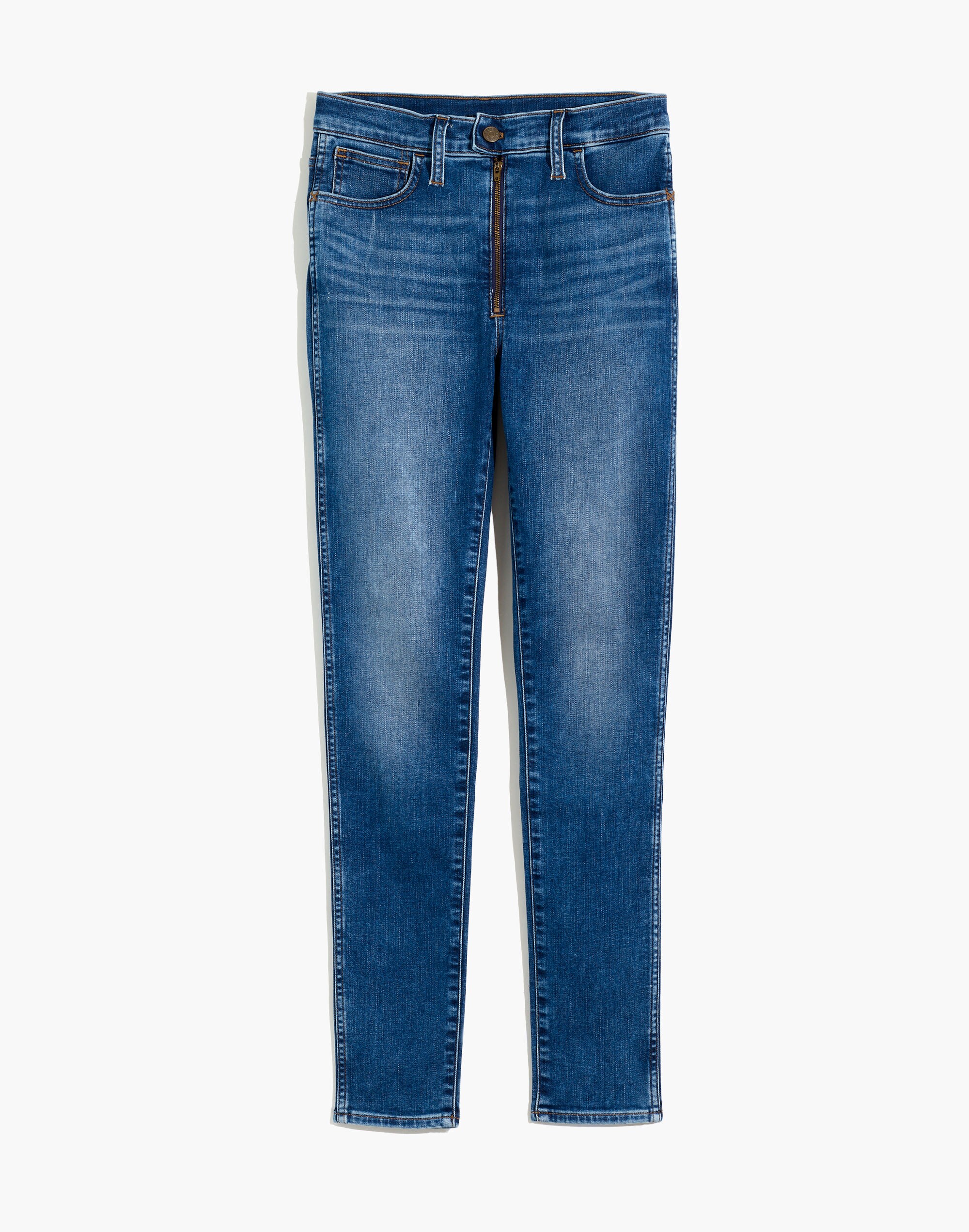 10" High-Rise Roadtripper Jeans in Ridgefield Wash: Zip-Front Edition