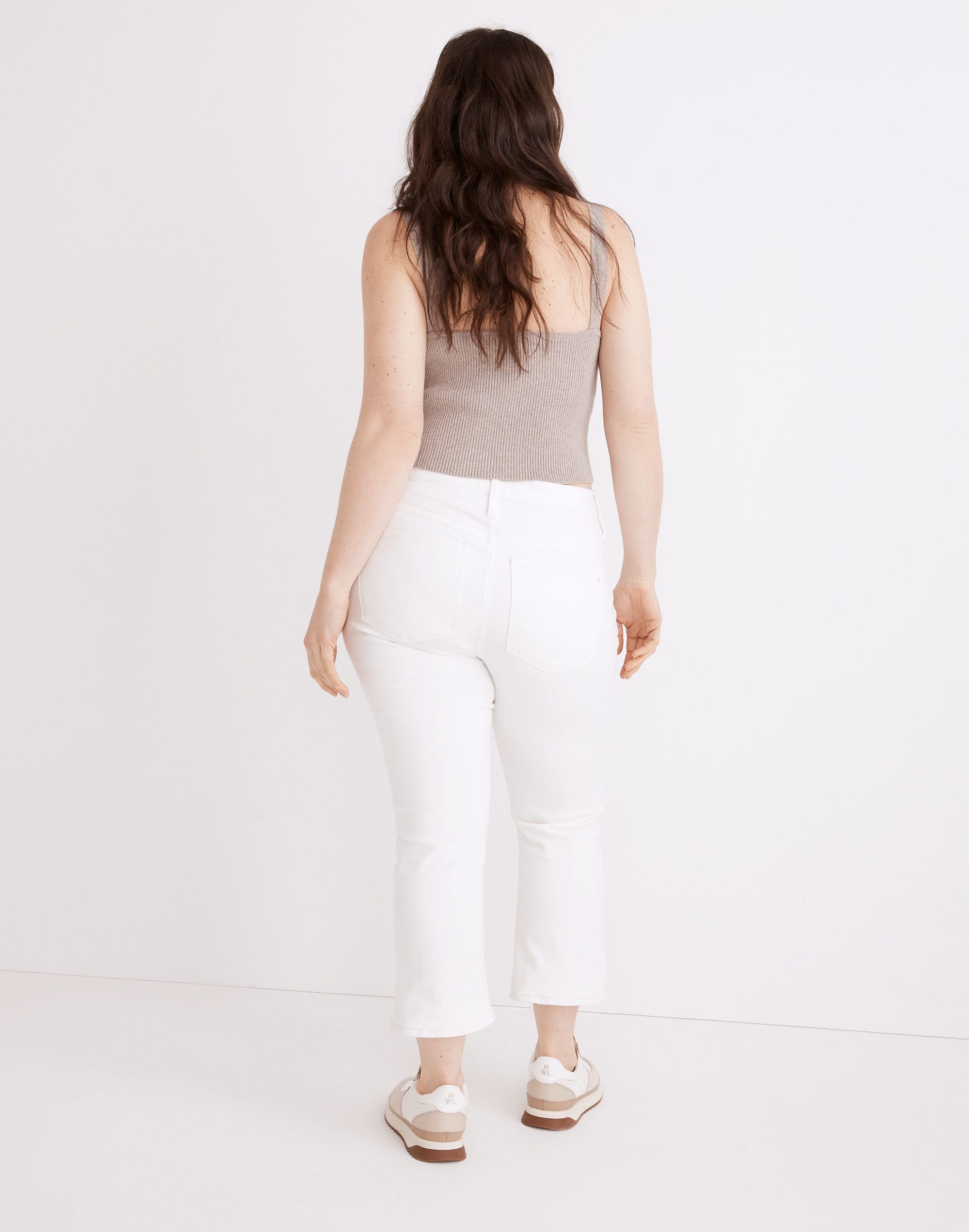 Cali Demi-Boot Jeans in Pure White