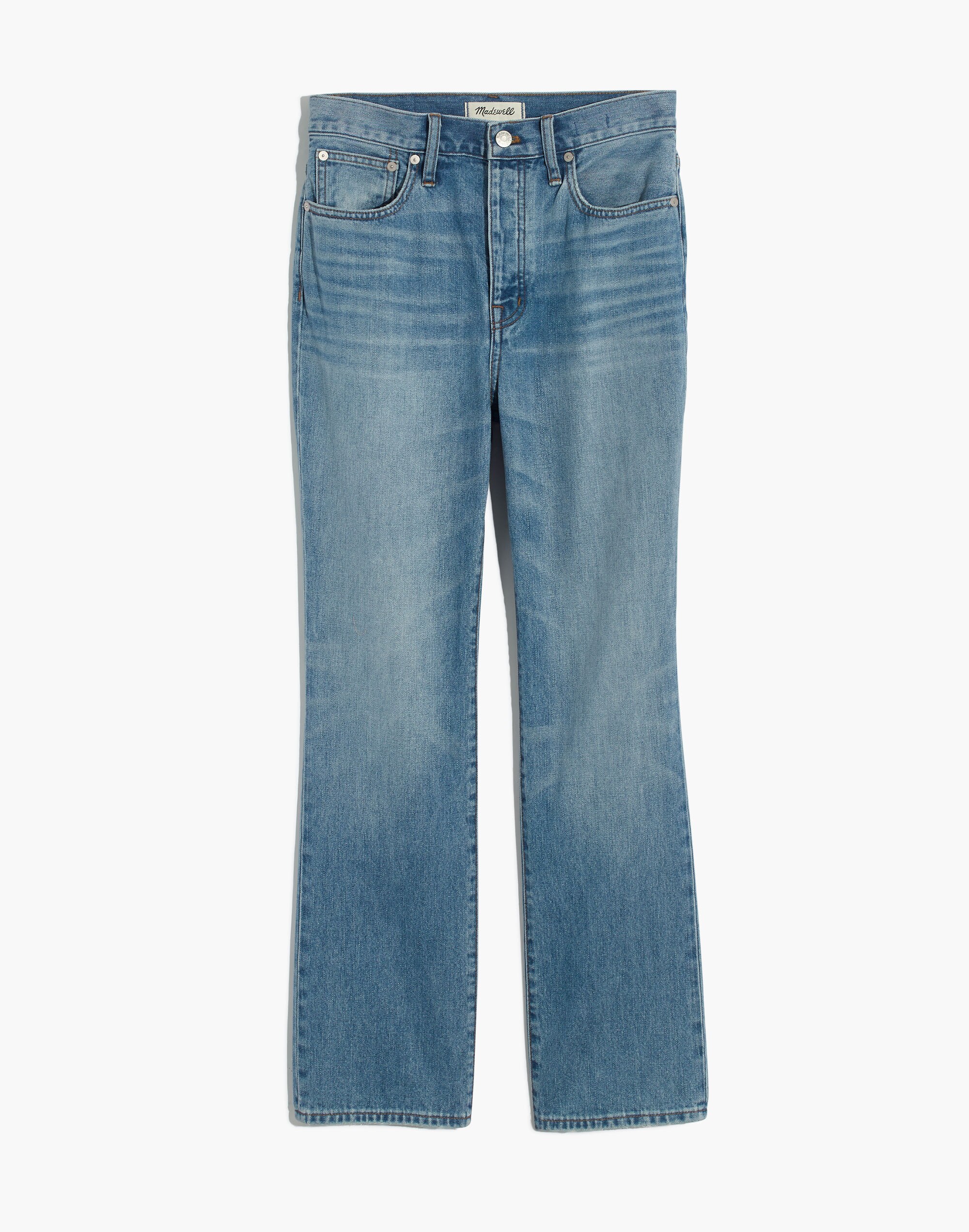 Petite Rigid Slim Demi-Boot Jeans in Banter Wash
