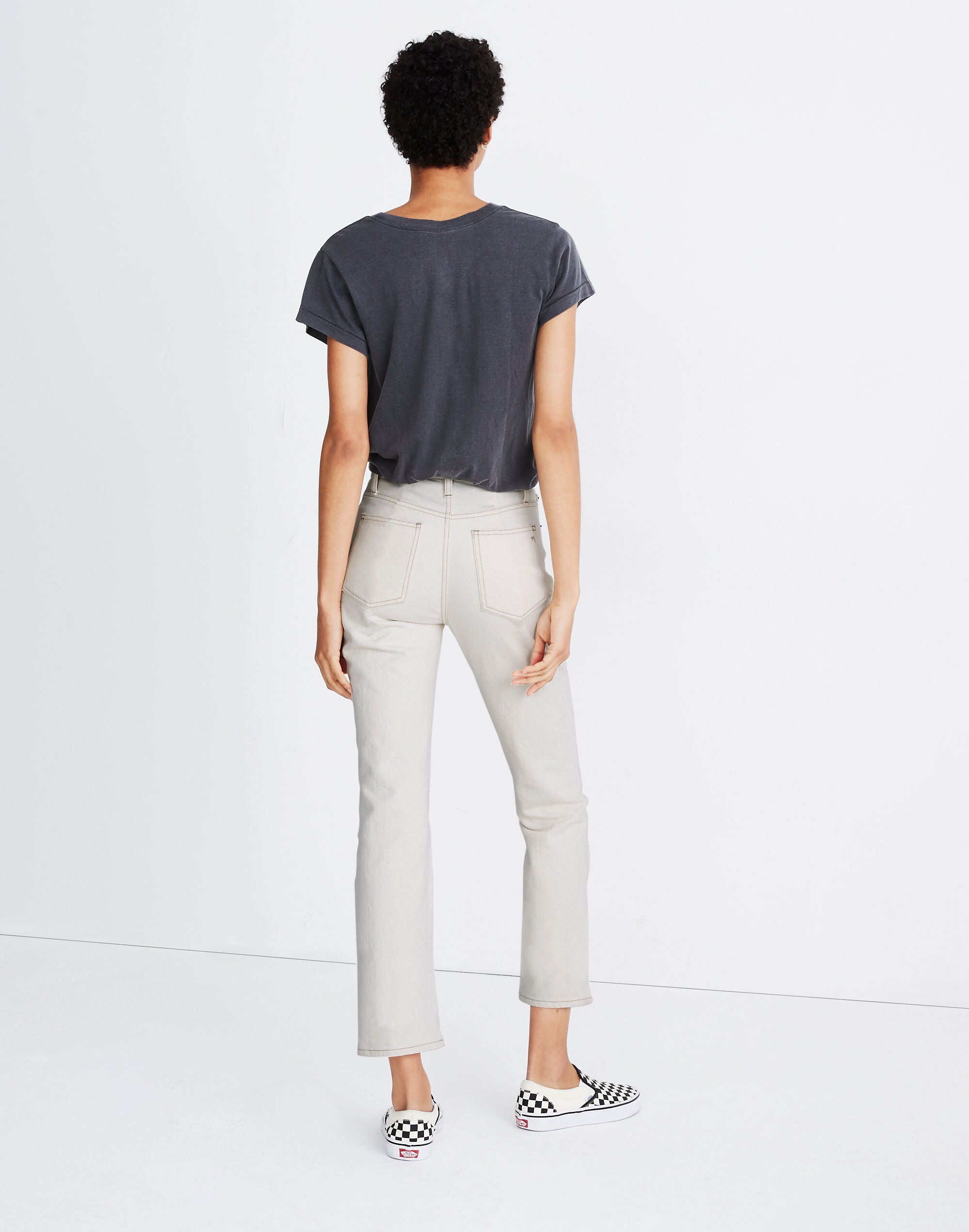 Slim Demi-Boot Jeans in Cloud Lining