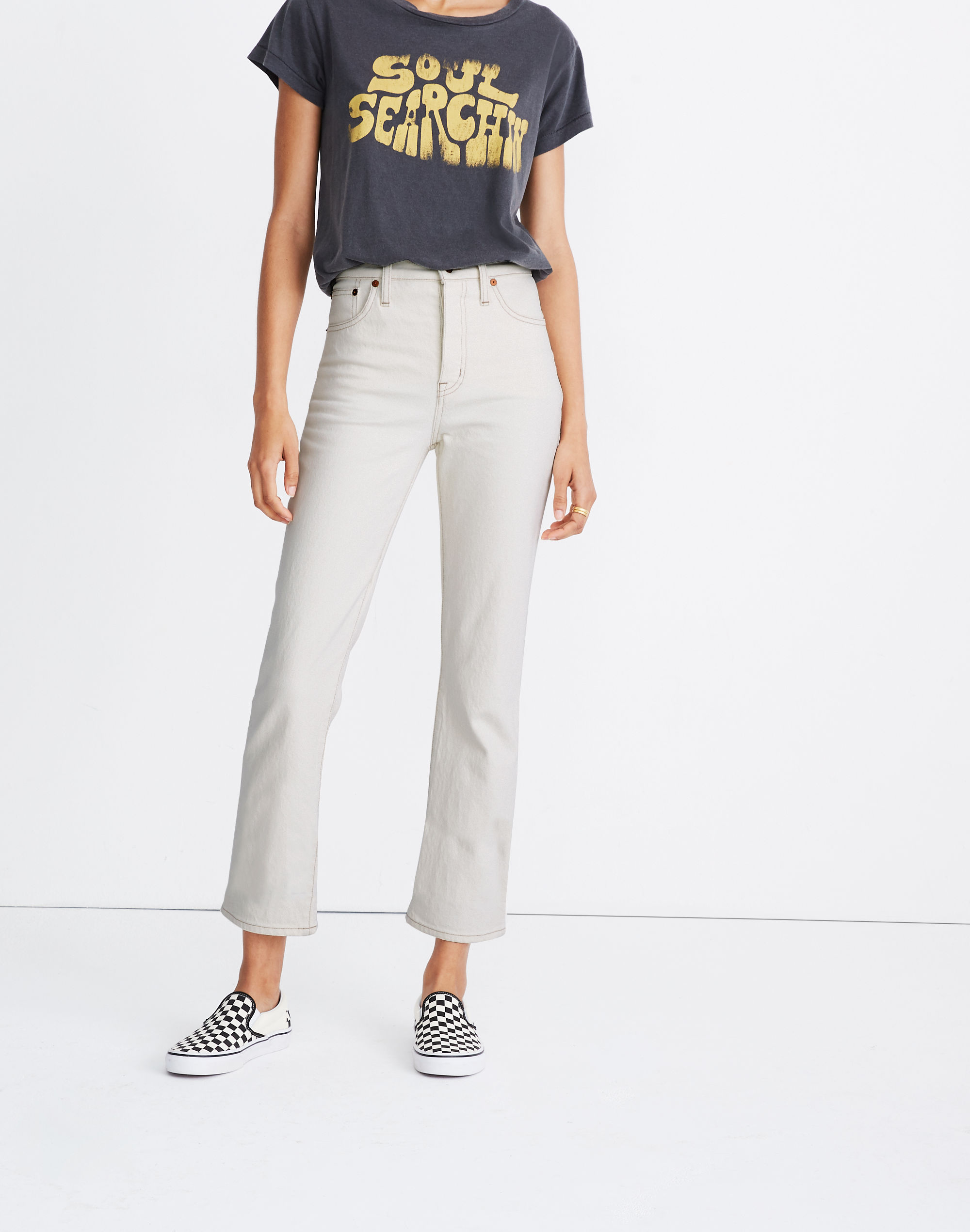 Slim Demi-Boot Jeans in Cloud Lining