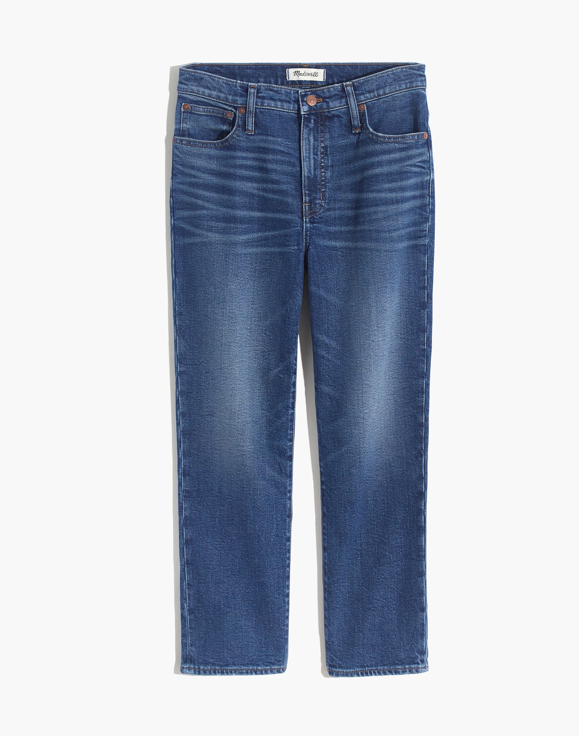 Petite Mid-Rise Classic Straight Jeans in Carsondale Wash