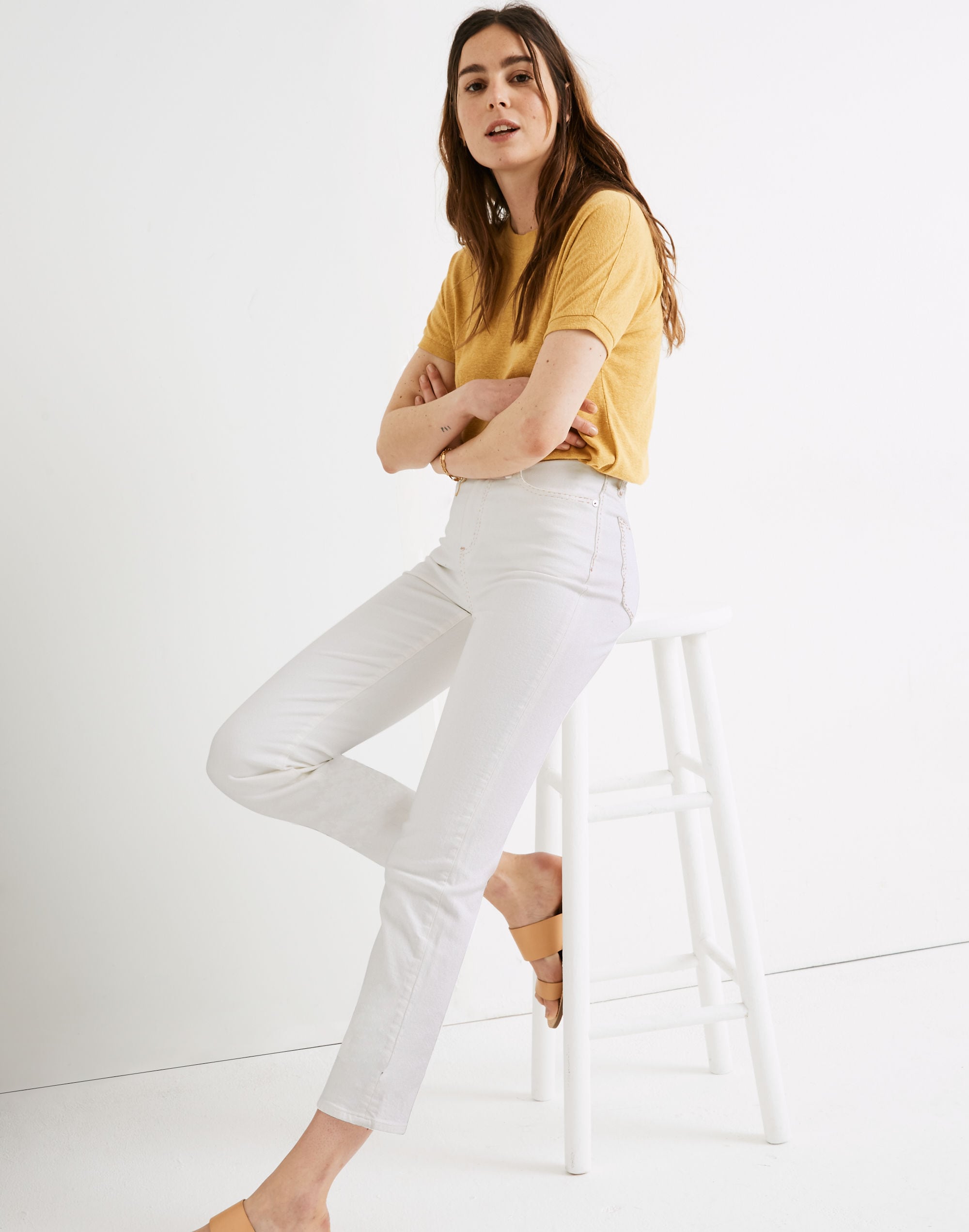 Classic Straight Jeans in Tile White