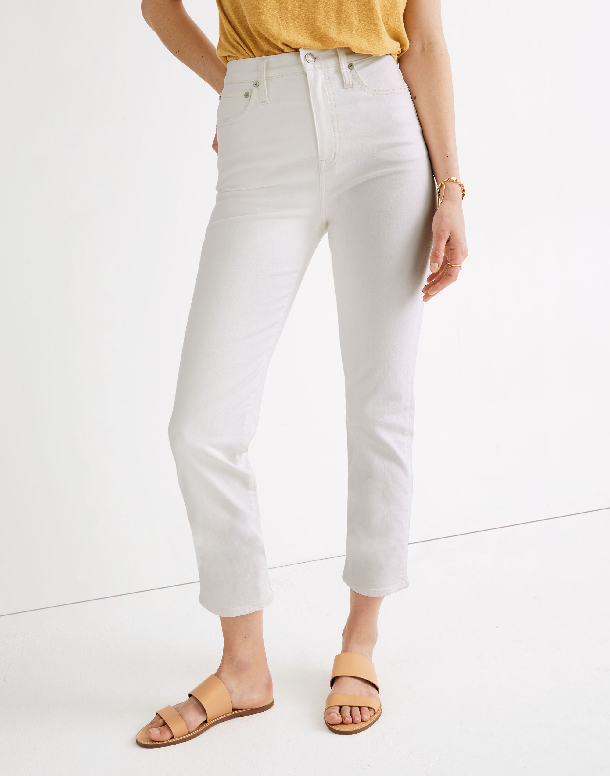 Classic Straight Jeans in Tile White