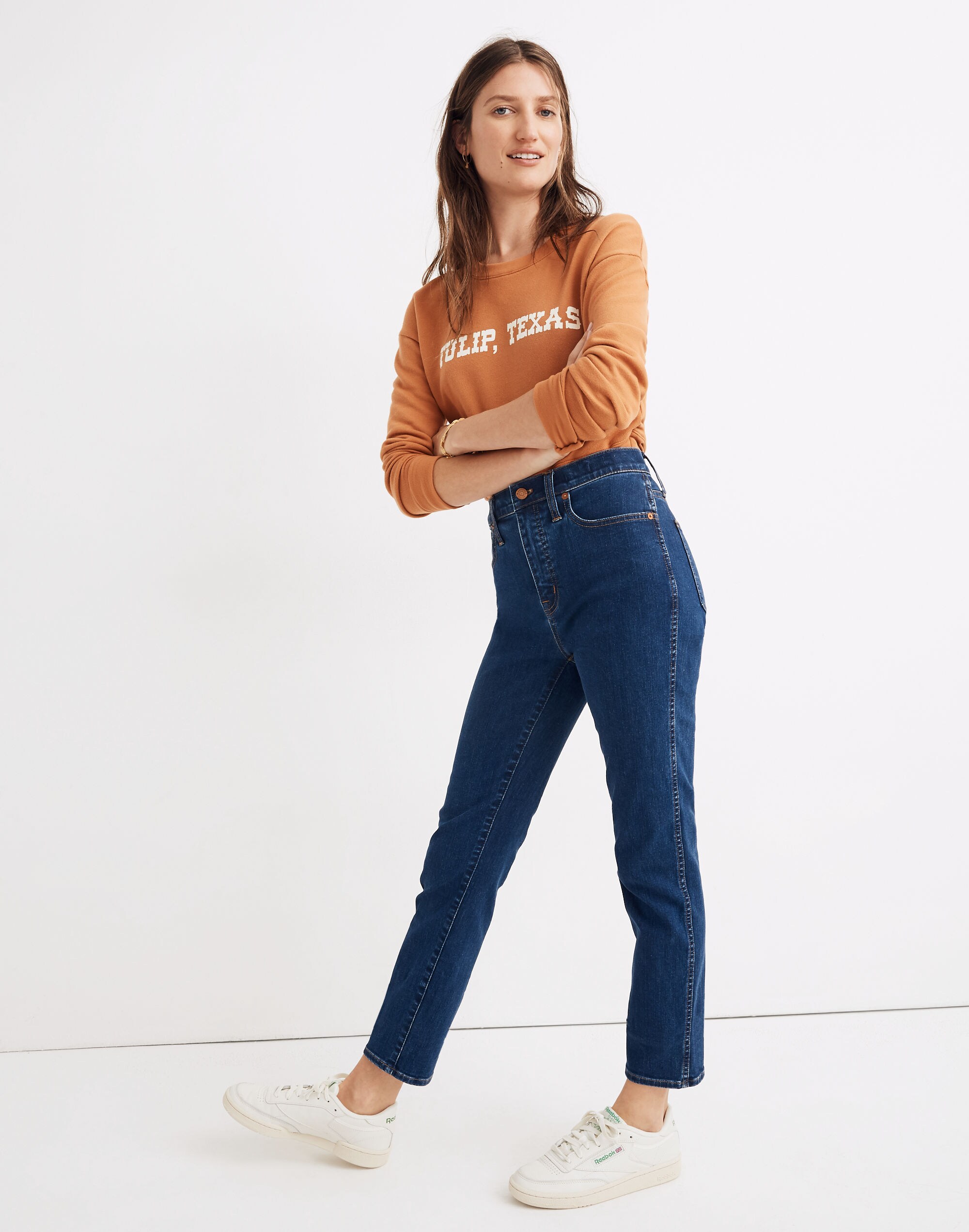 Petite Stovepipe Jeans in Vintage Indigo Wash