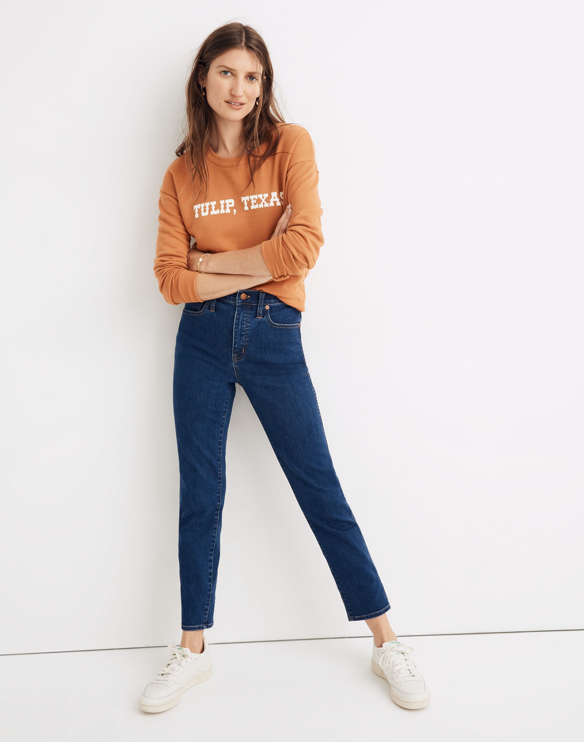 Petite Stovepipe Jeans in Vintage Indigo Wash