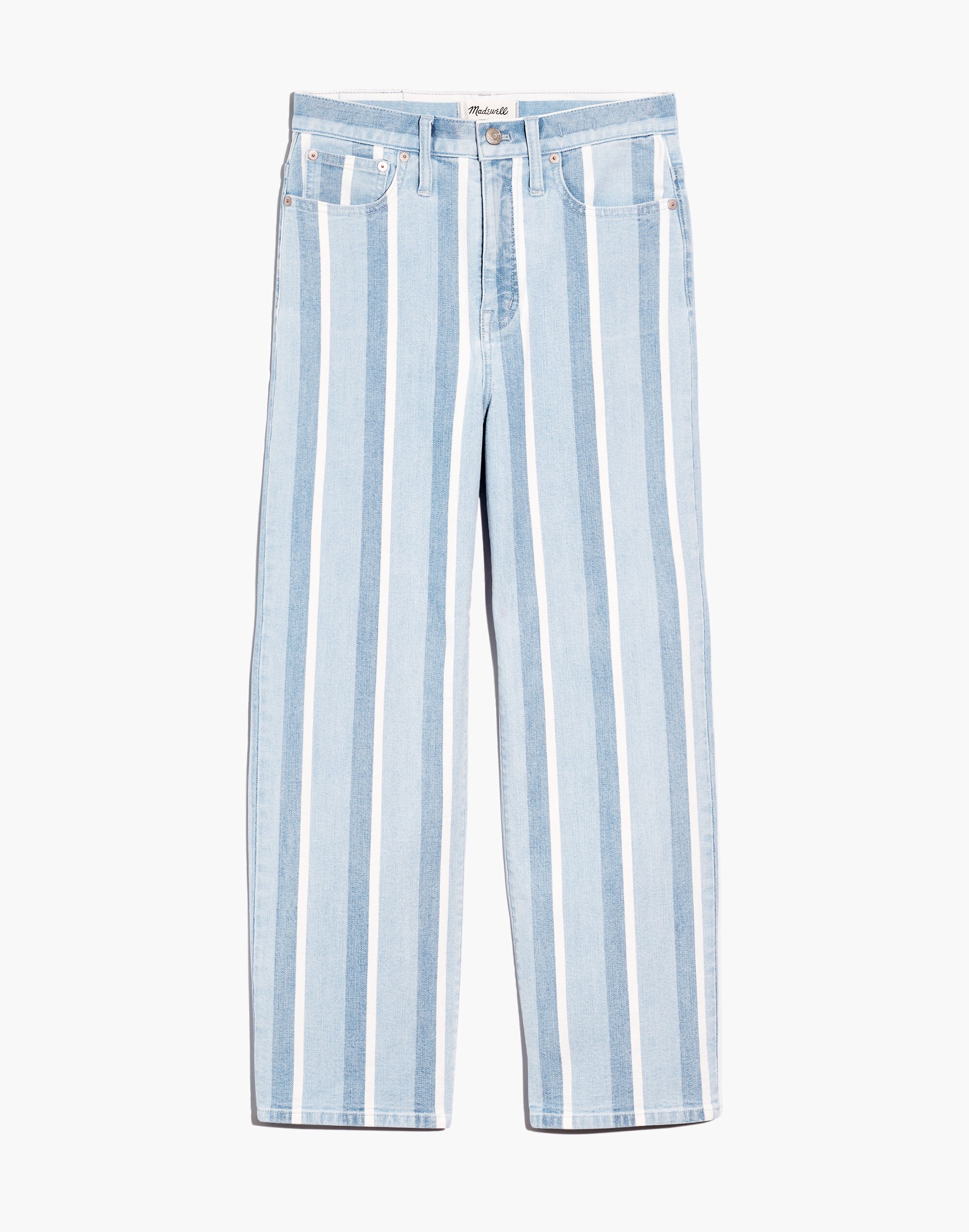 Slim Wide-Leg Jeans in Dion Stripe