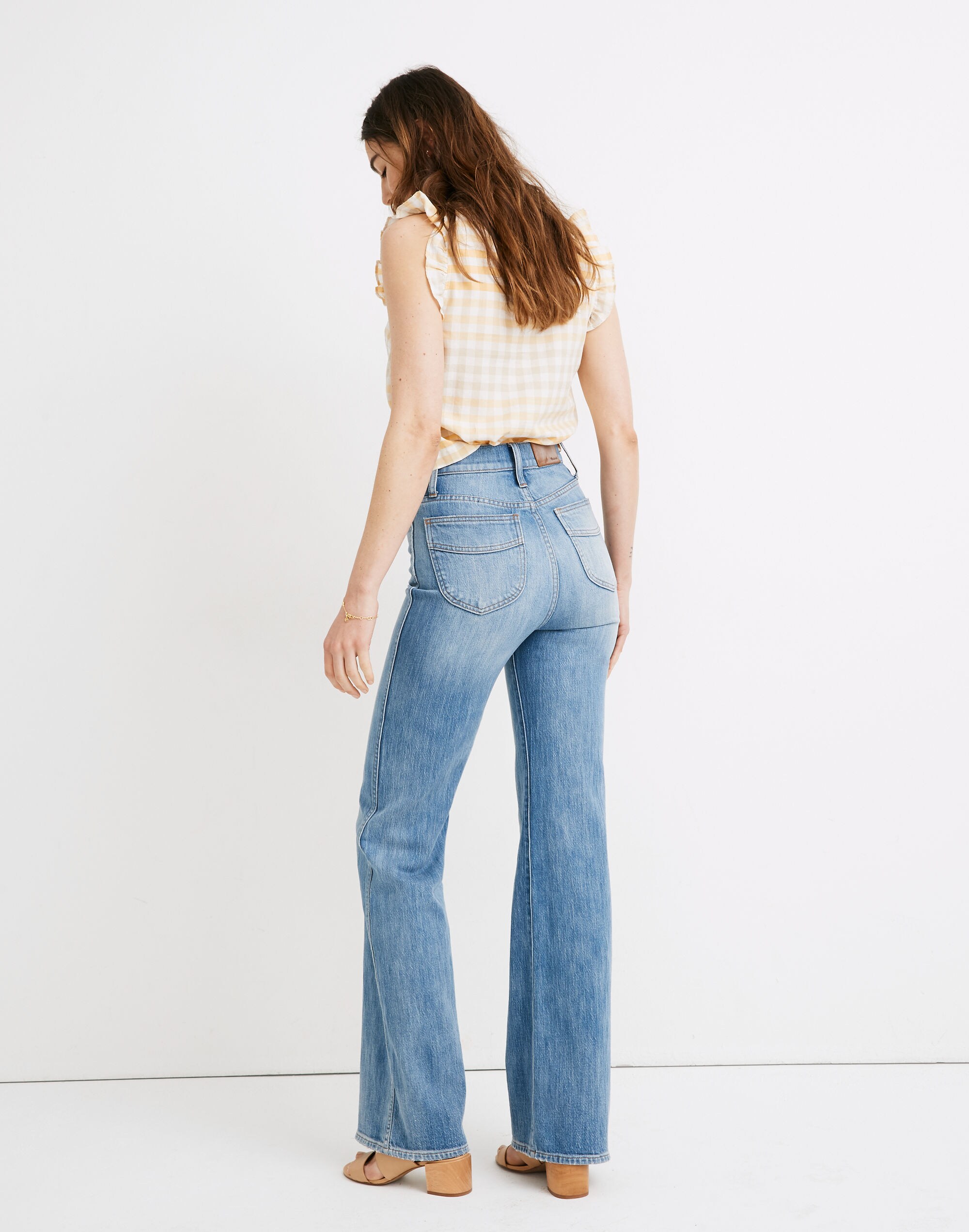11" High-Rise Flare Jeans in Arbordale Wash